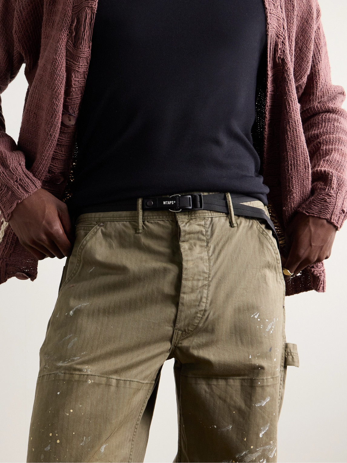 WTAPS 2cm Logo-Embroidered Canvas Belt | Smart Closet