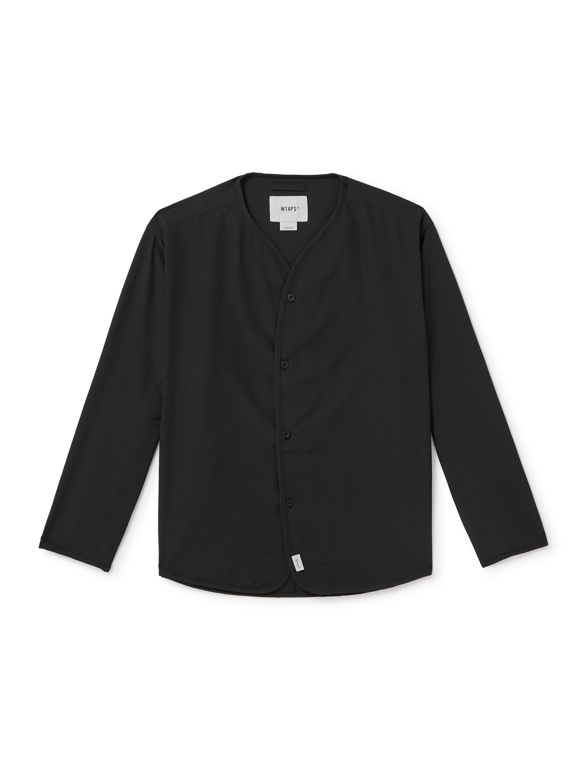 Wtaps Scout Logo-print Broadcloth Shirt In Black