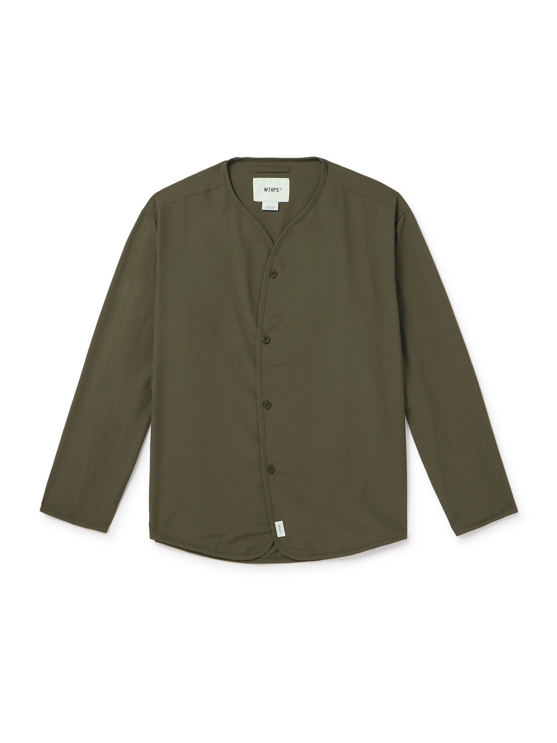 Wtaps Scout Logo-print Broadcloth Shirt In Green