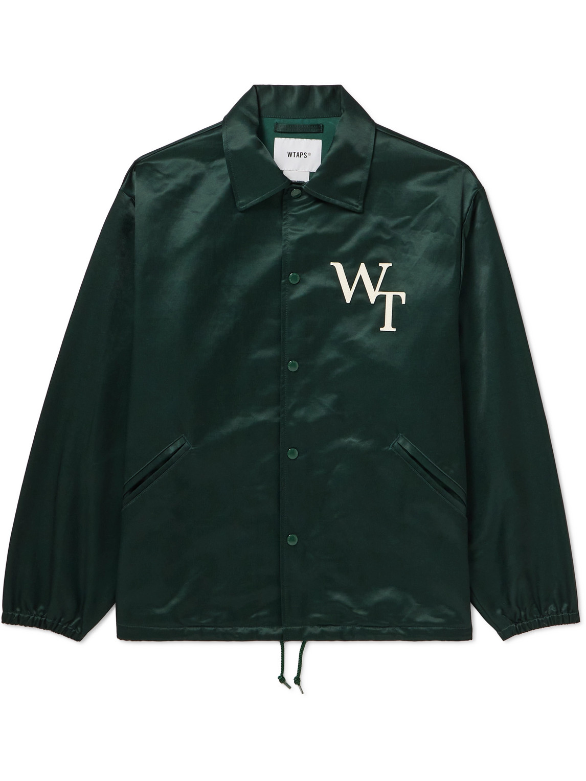 Wtaps Logo-appliquéd Cotton-blend Sateen Coach Jacket In Green