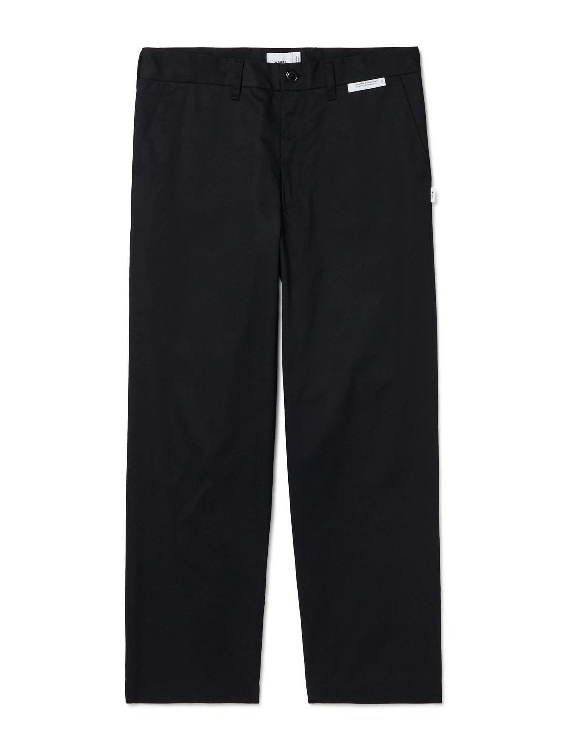 Straight-Leg Cotton-Blend Twill Trousers