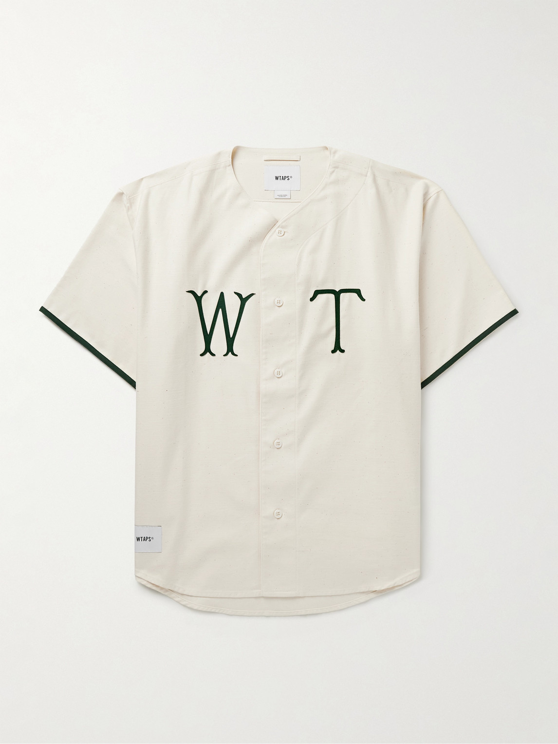 WTAPS – Logo-Appliquéd Slub Cotton Shirt
