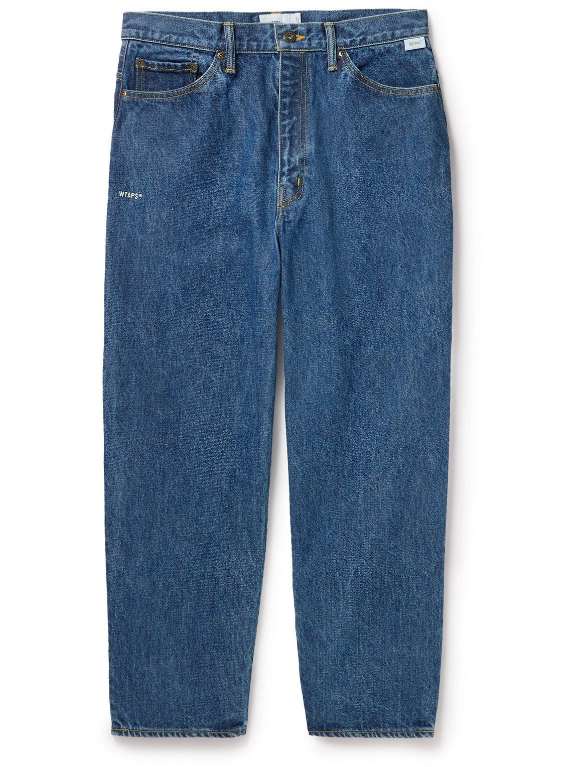 Wtaps Bootcut Logo-embroidered Jeans In Blue
