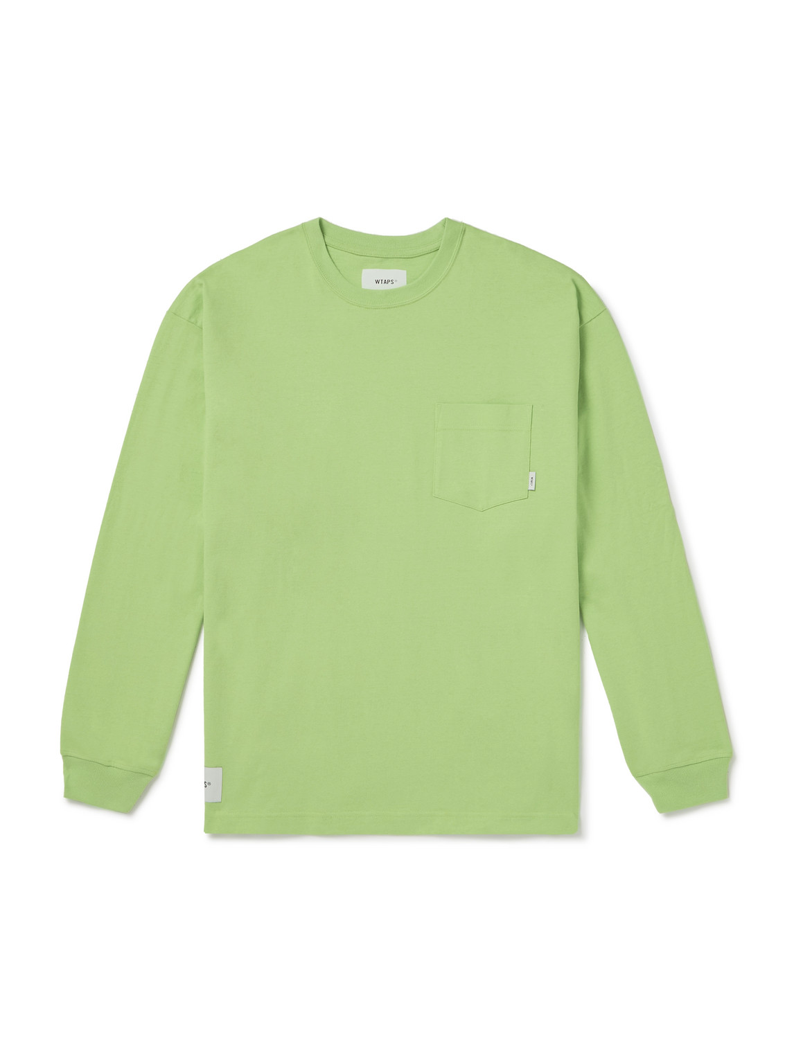 Wtaps Logo-print Appliquéd Cotton-jersey T-shirt In Green