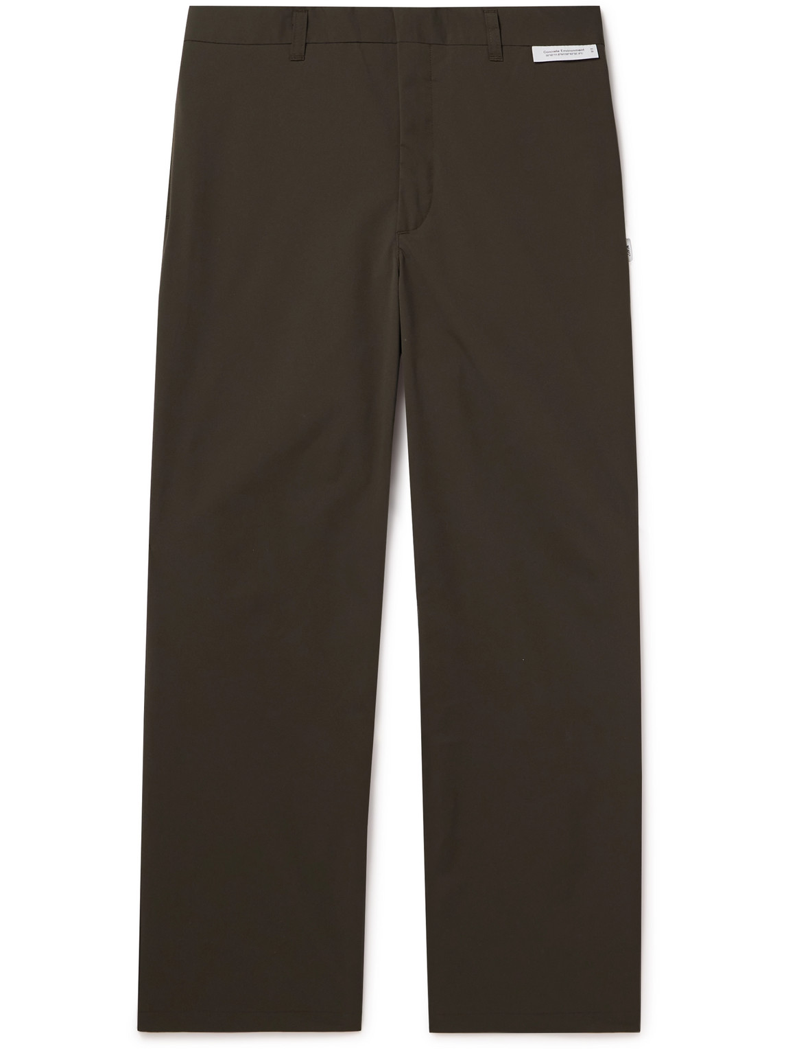 Straight-Leg Twill Trousers