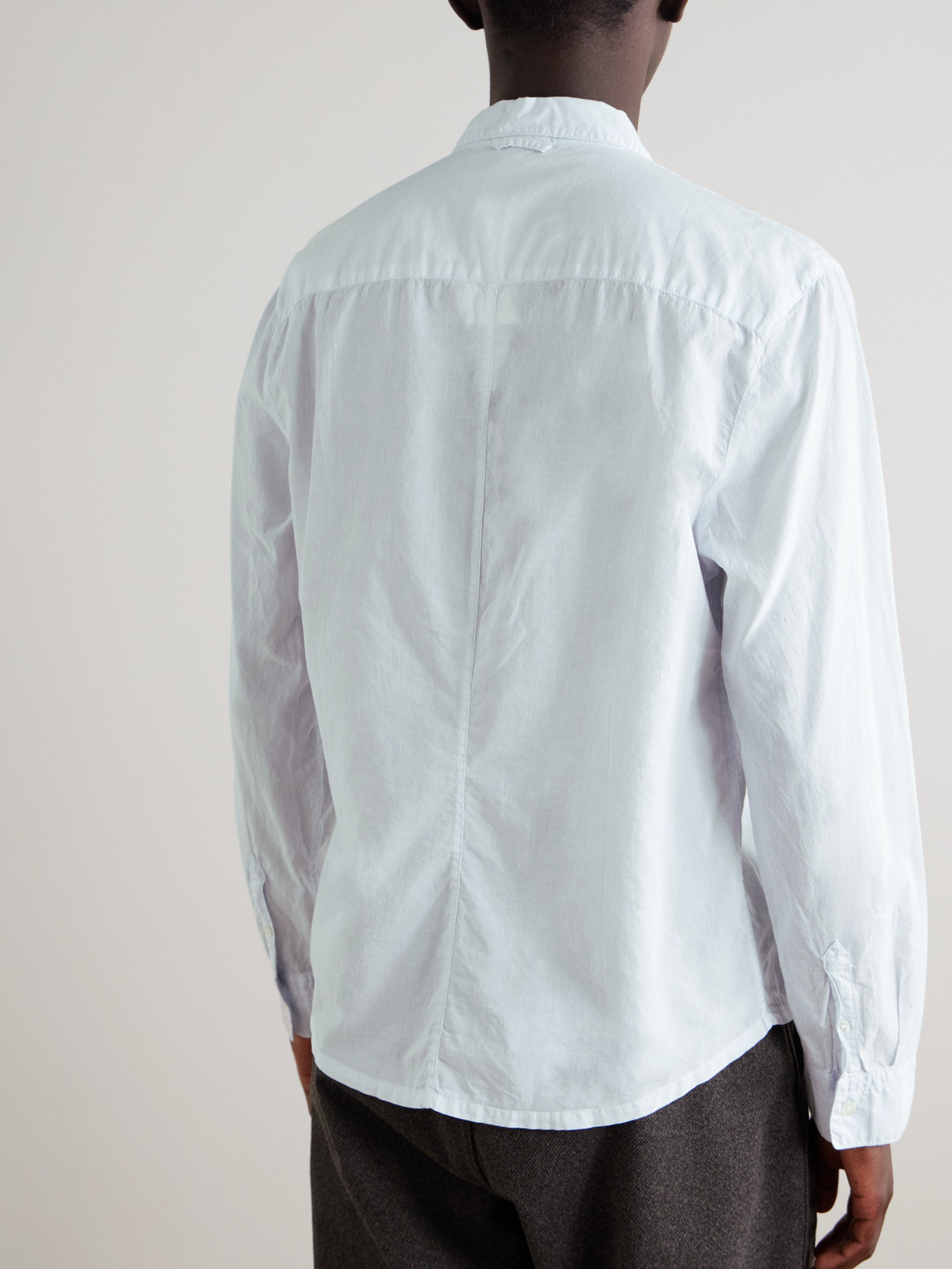 Shop James Perse Standard Cotton Shirt In Blue