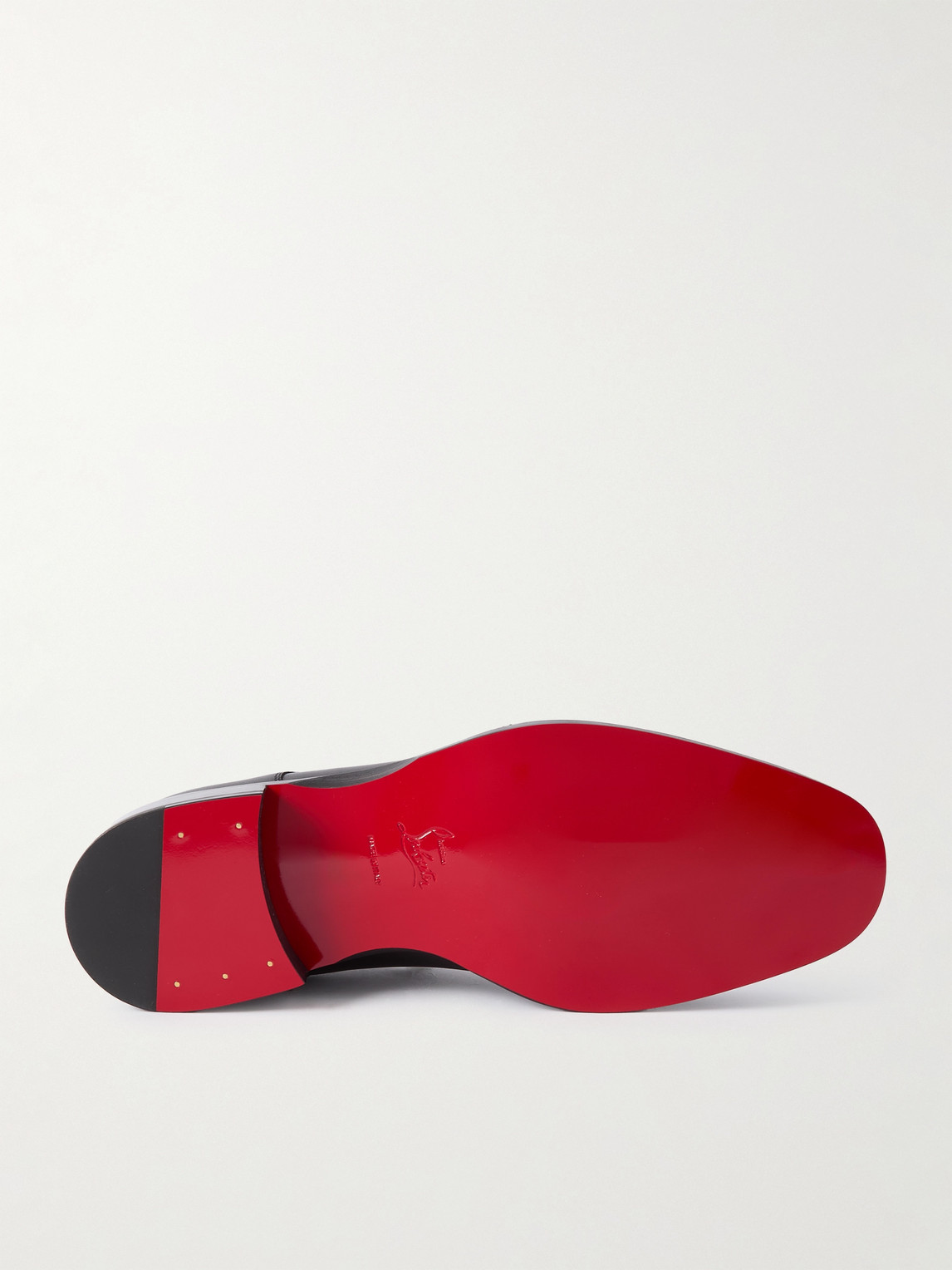 Christian Louboutin Cortomale Leather Derby Shoes In Black