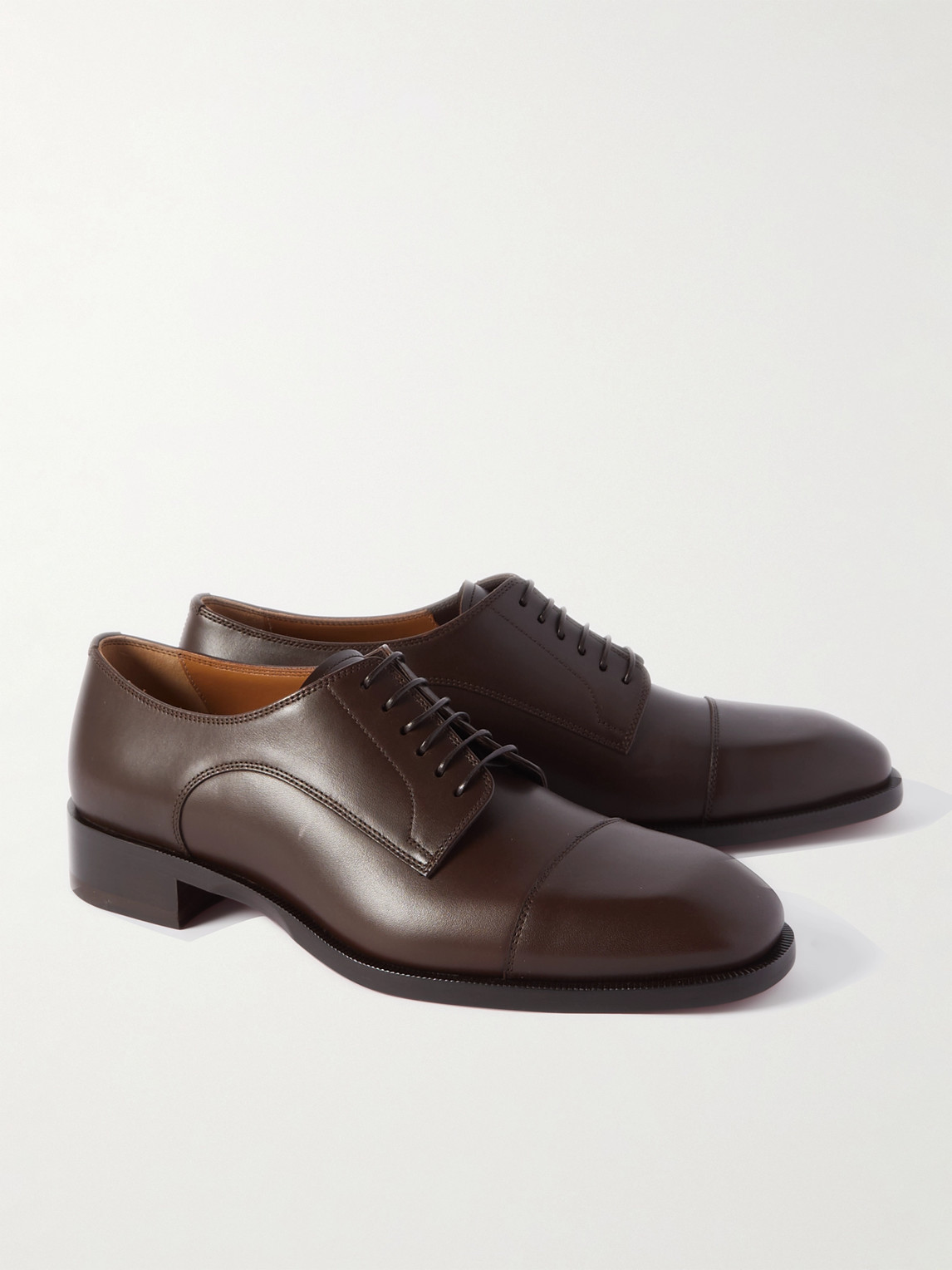 Christian Louboutin - Cortomale Leather Derby Shoes - Curated Menswear