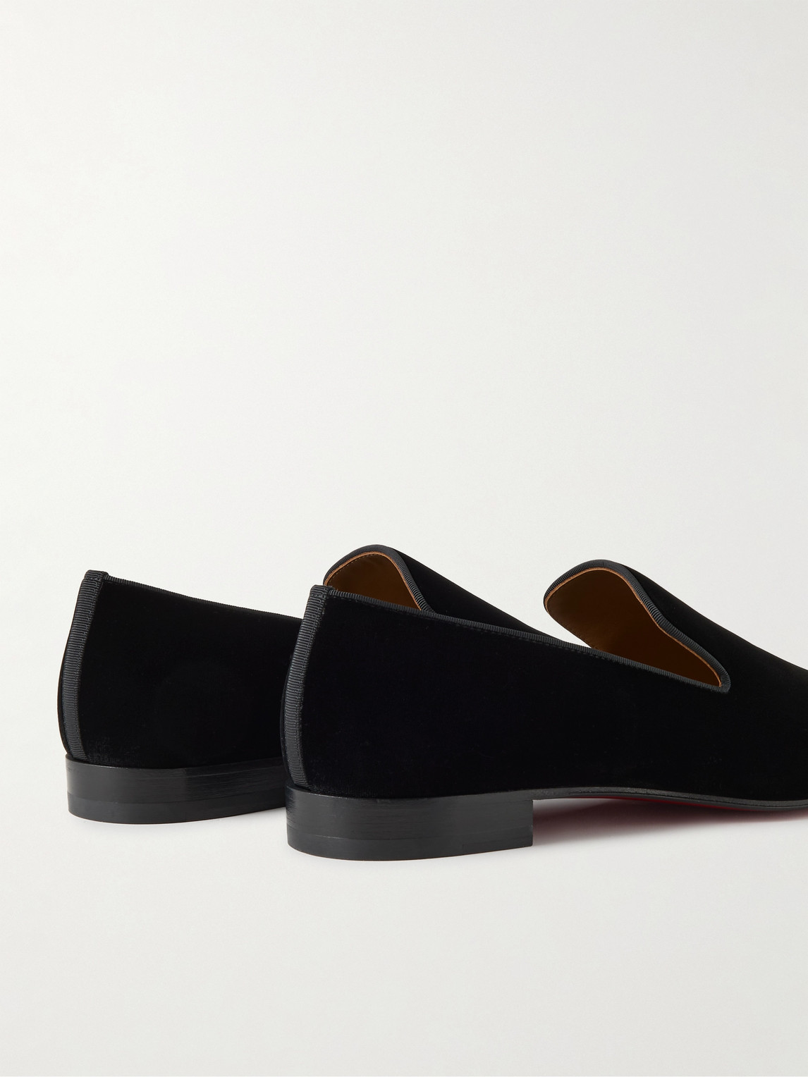 Christian Louboutin Dandelion Flat Loafers In Black Suede In Black