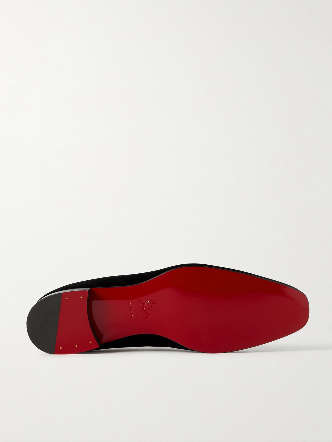 Christian Louboutin Dandelion Flat Loafers In Black Suede In Black
