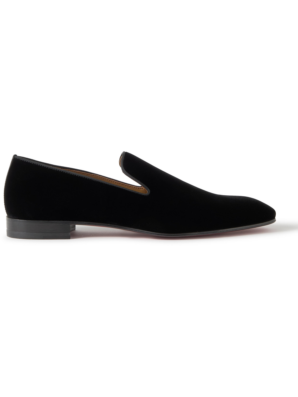 Christian Louboutin Dandelion Flat Loafers In Black Suede In Black