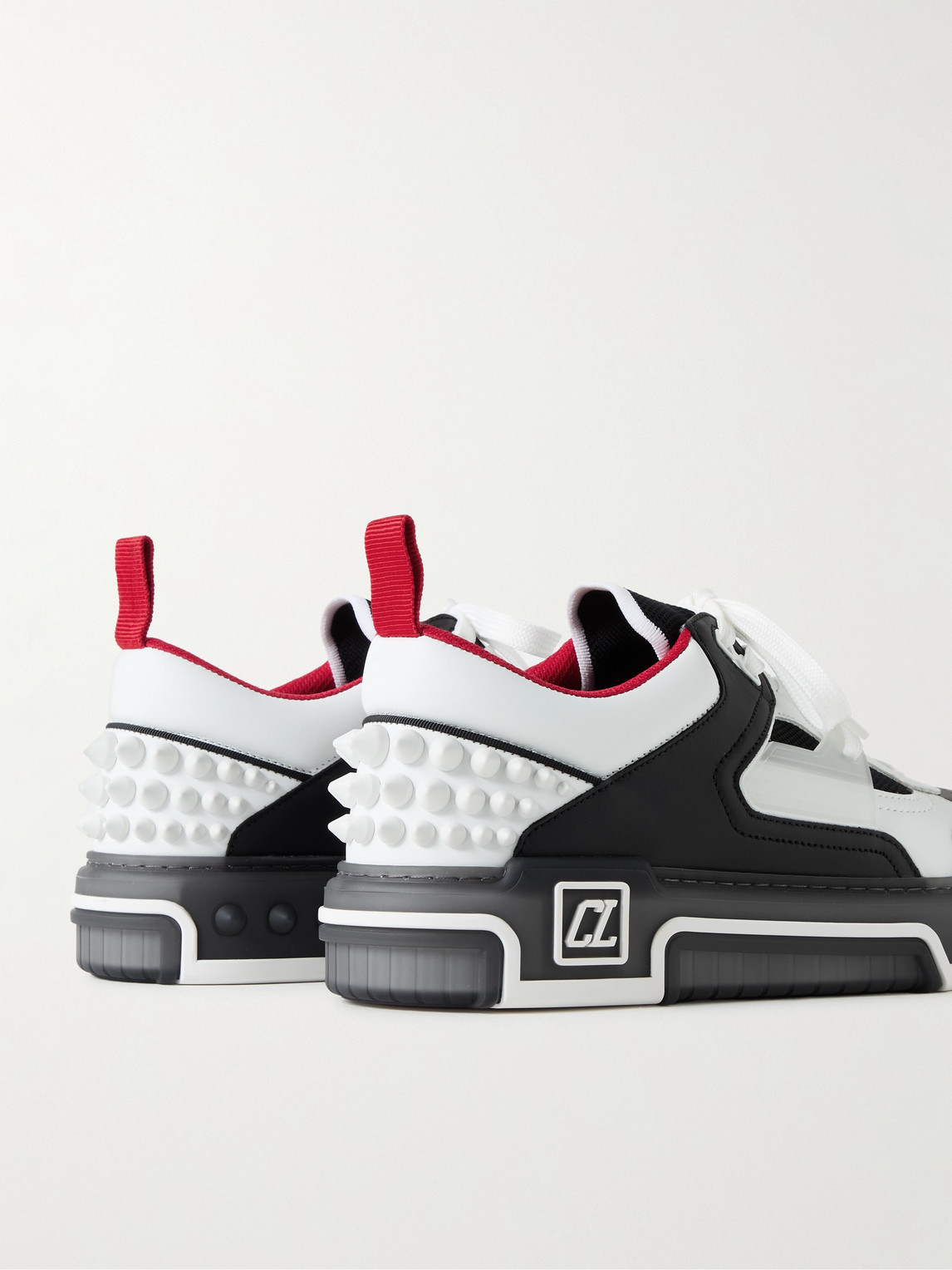 Christian Louboutin Low Top Sneakers With Signature Red Sole In White