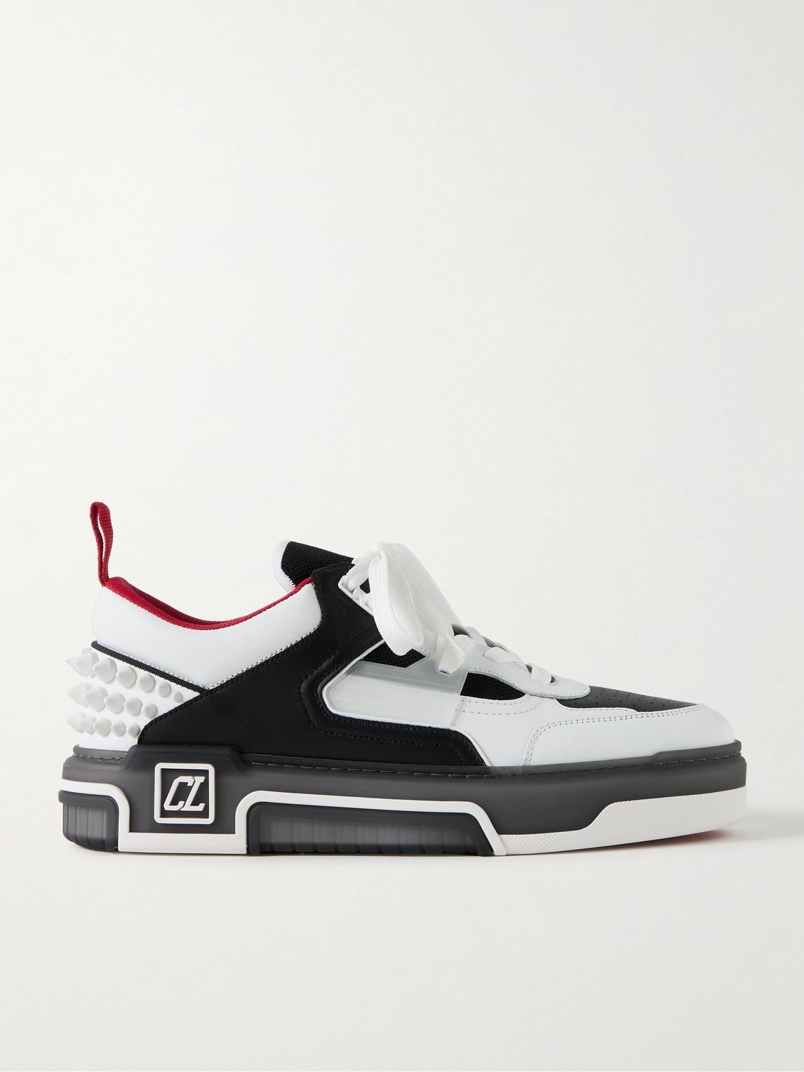 Christian Louboutin Astroloubi Spiked Leather and Mesh Sneakers - Men