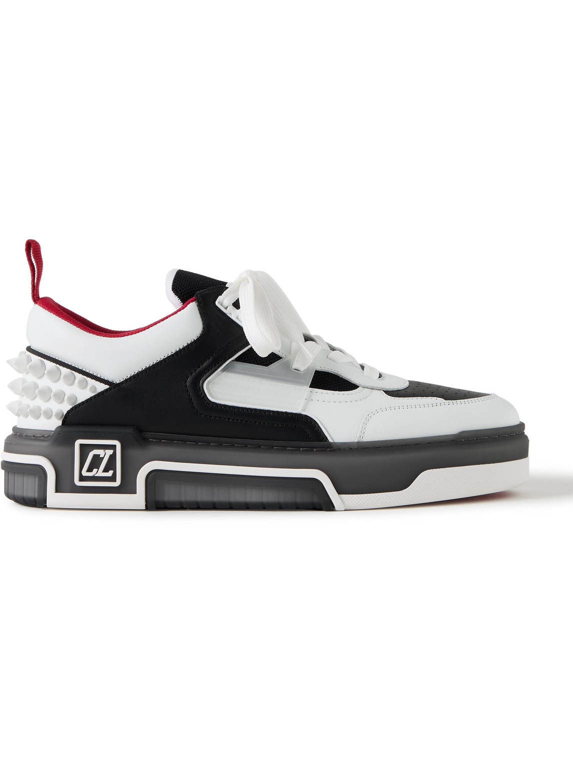 Christian Louboutin Low Top Sneakers With Signature Red Sole In White