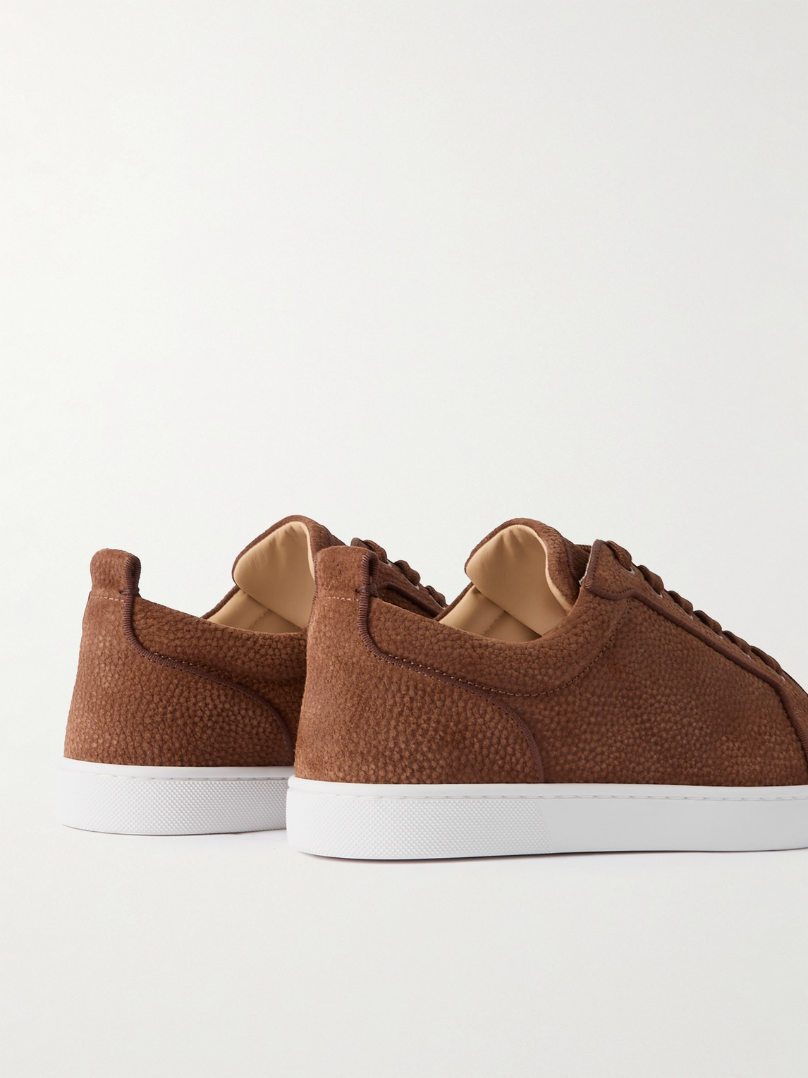 Christian Louboutin Louis Junior Full-grain Suede Sneakers In Brown