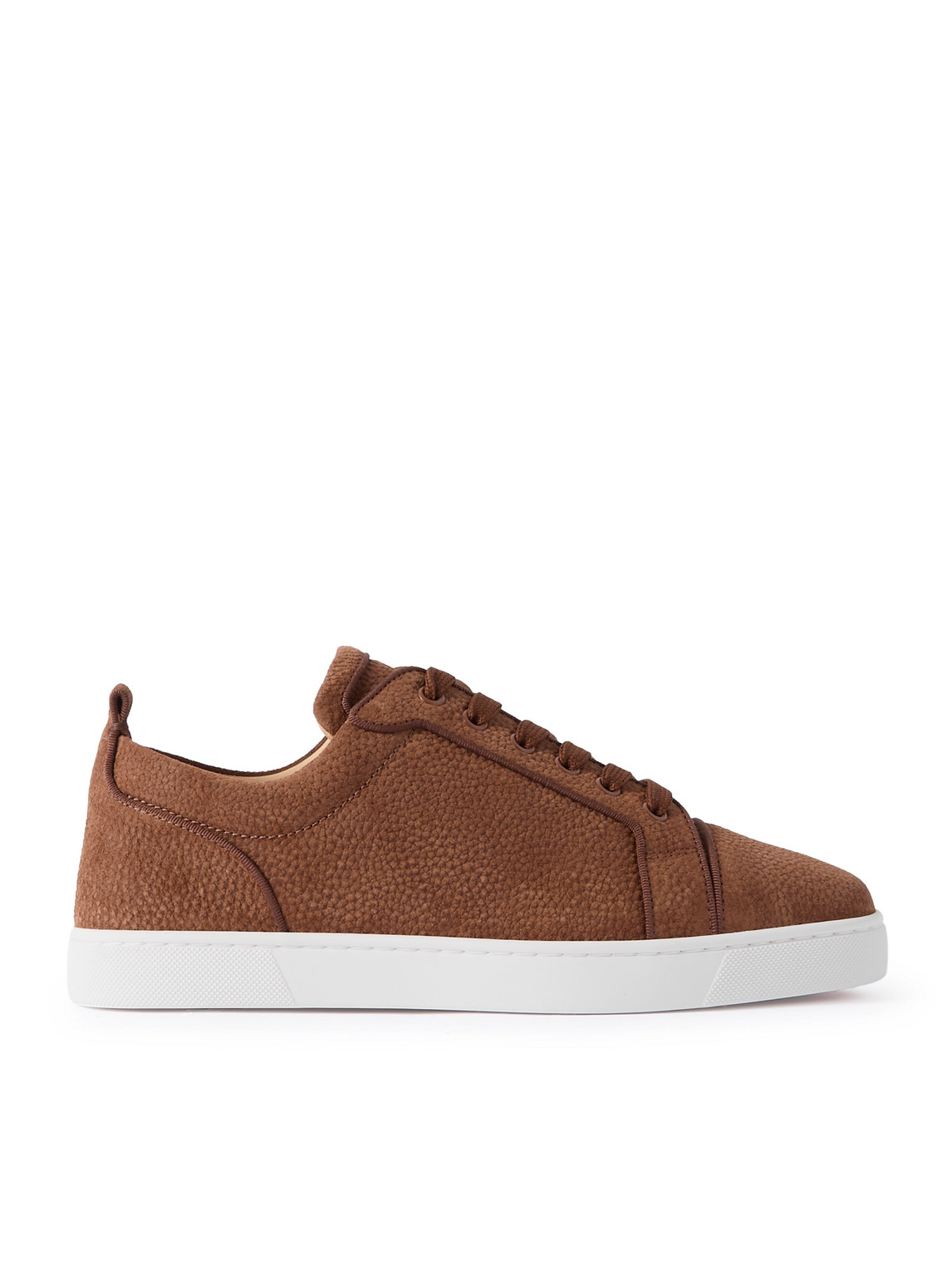 Christian Louboutin Louis Junior Full-grain Suede Sneakers In Brown