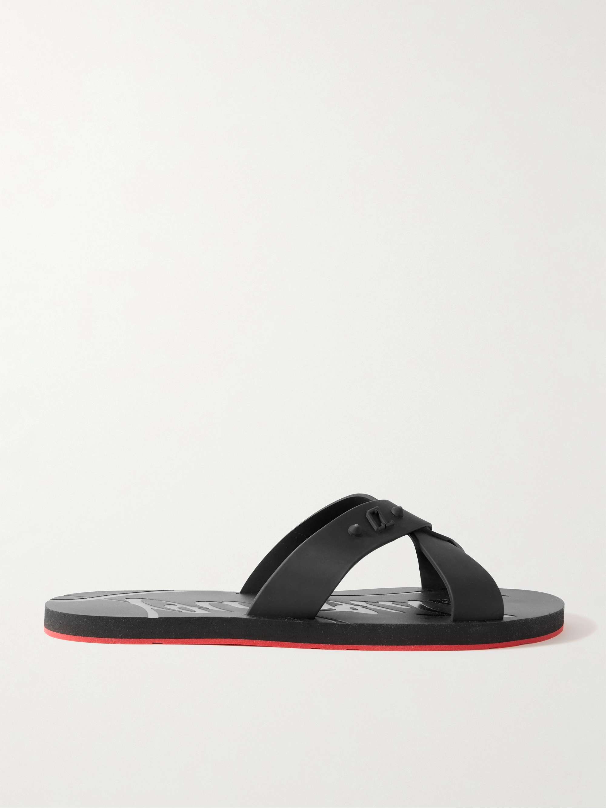 Christian louboutin flip flops mens deals