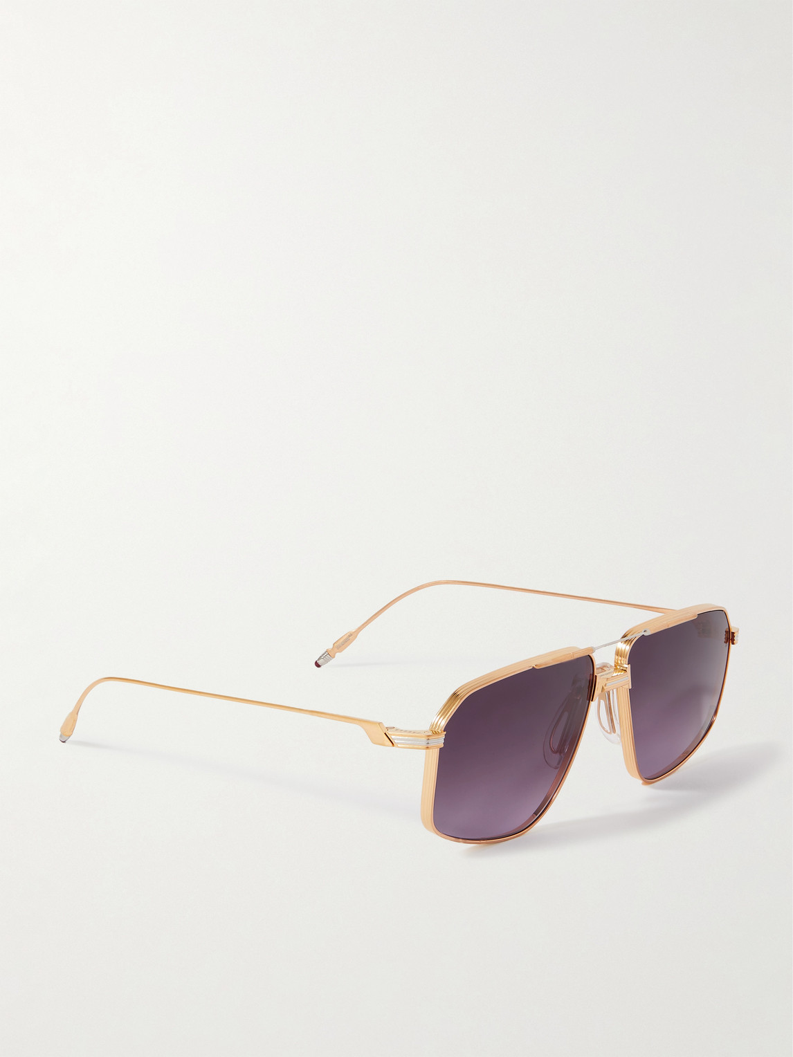 Shop Jacques Marie Mage Jagger Aviator-style Gold- And Silver-tone Sunglasses