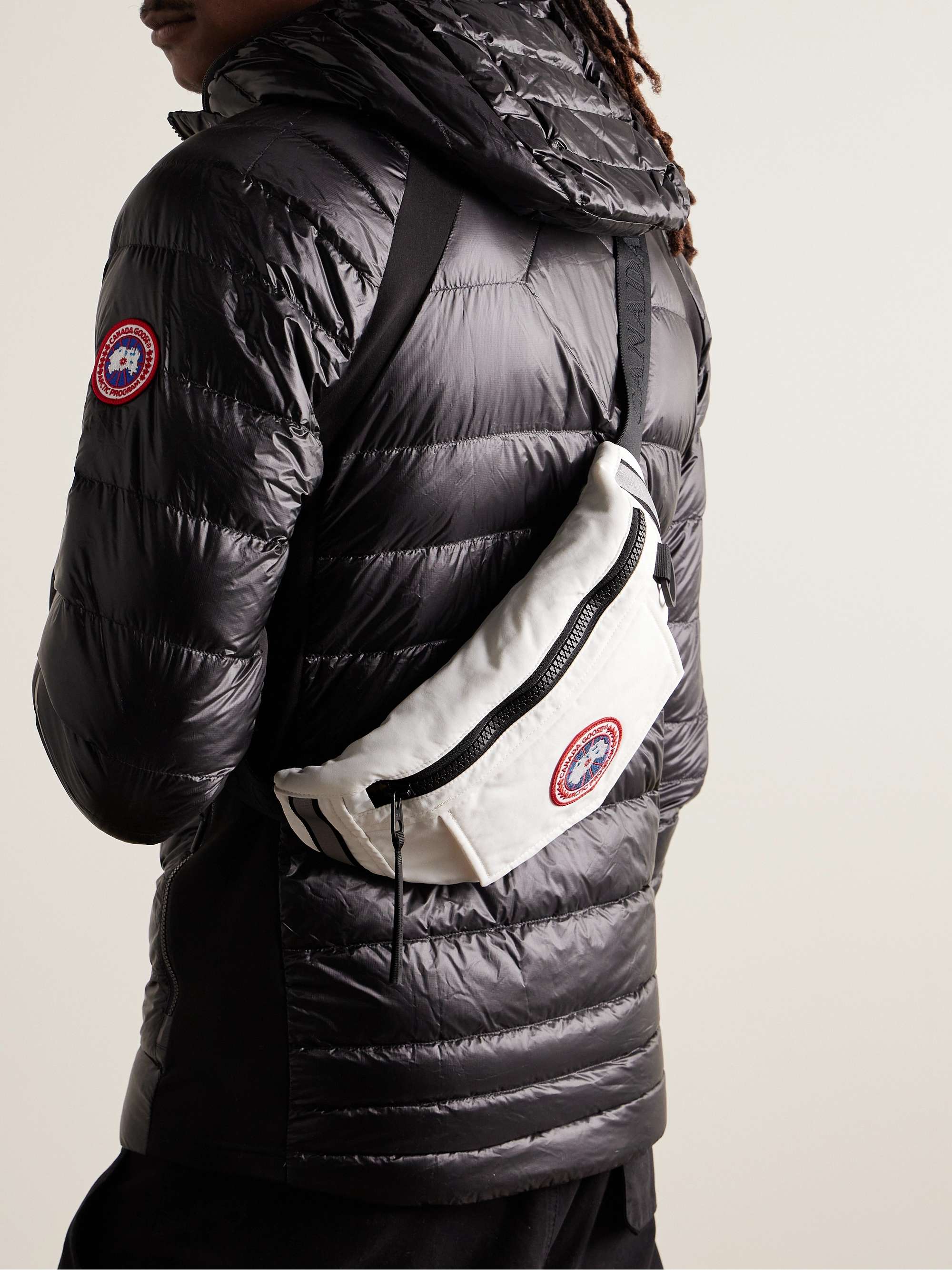 CANADA GOOSE Logo-Appliquéd Webbing-Trimmed Shell Belt Bag