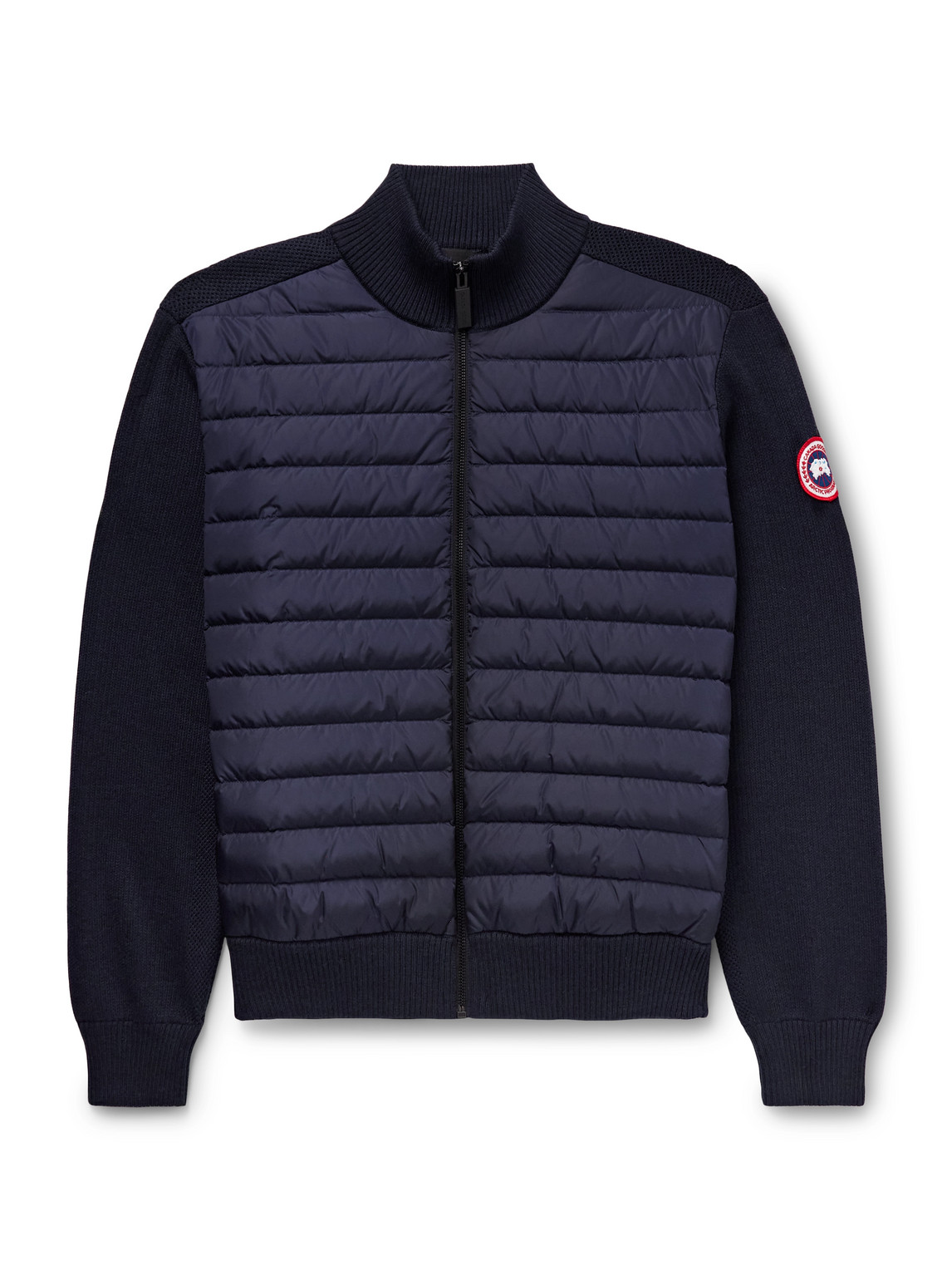 HyBridge Slim-Fit Quilted Down Shell and Merino Wool Jacket