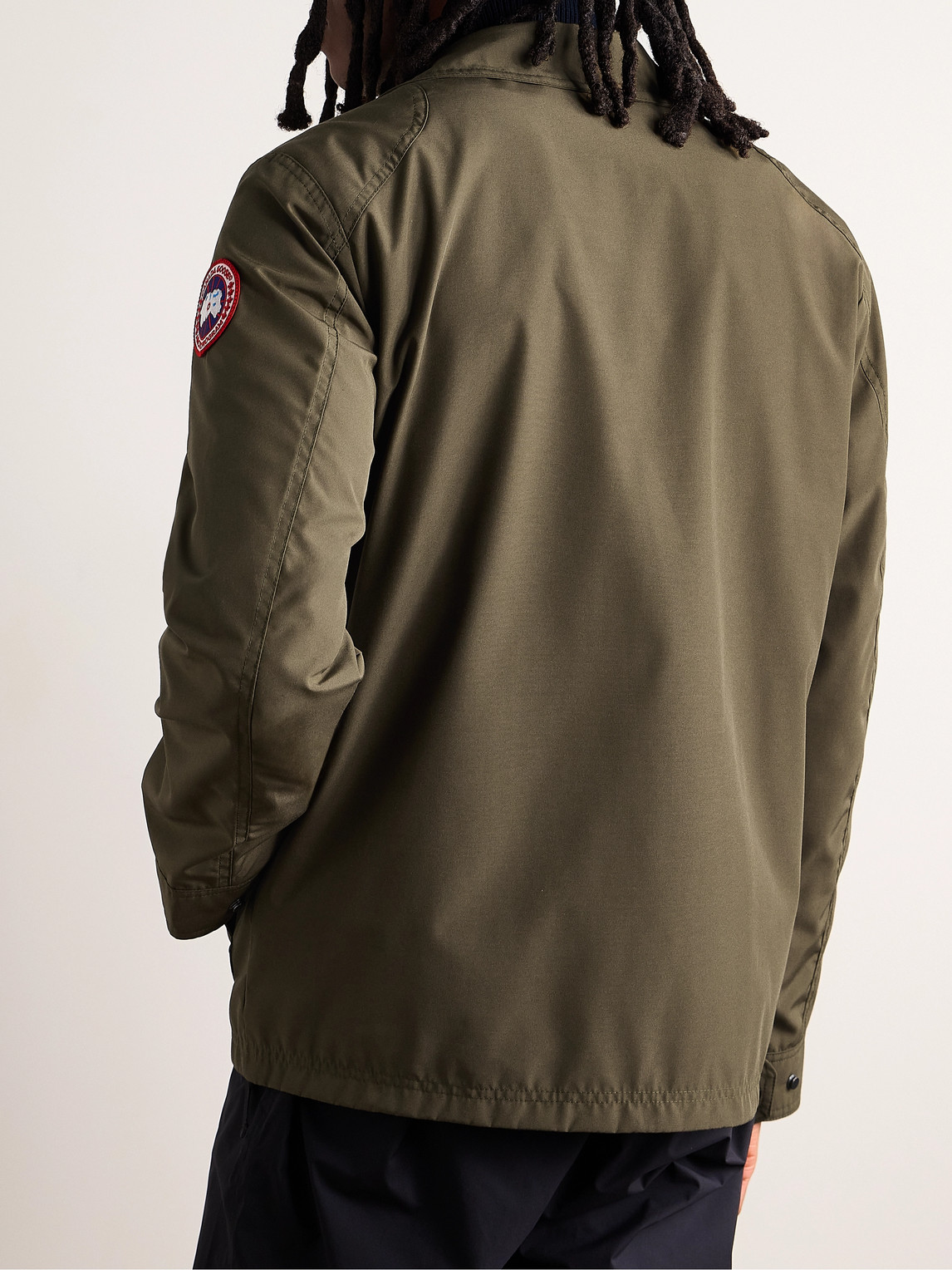 Canada Goose Burnaby Logo-appliquéd Arctic Tech® Chore Jacket In Green
