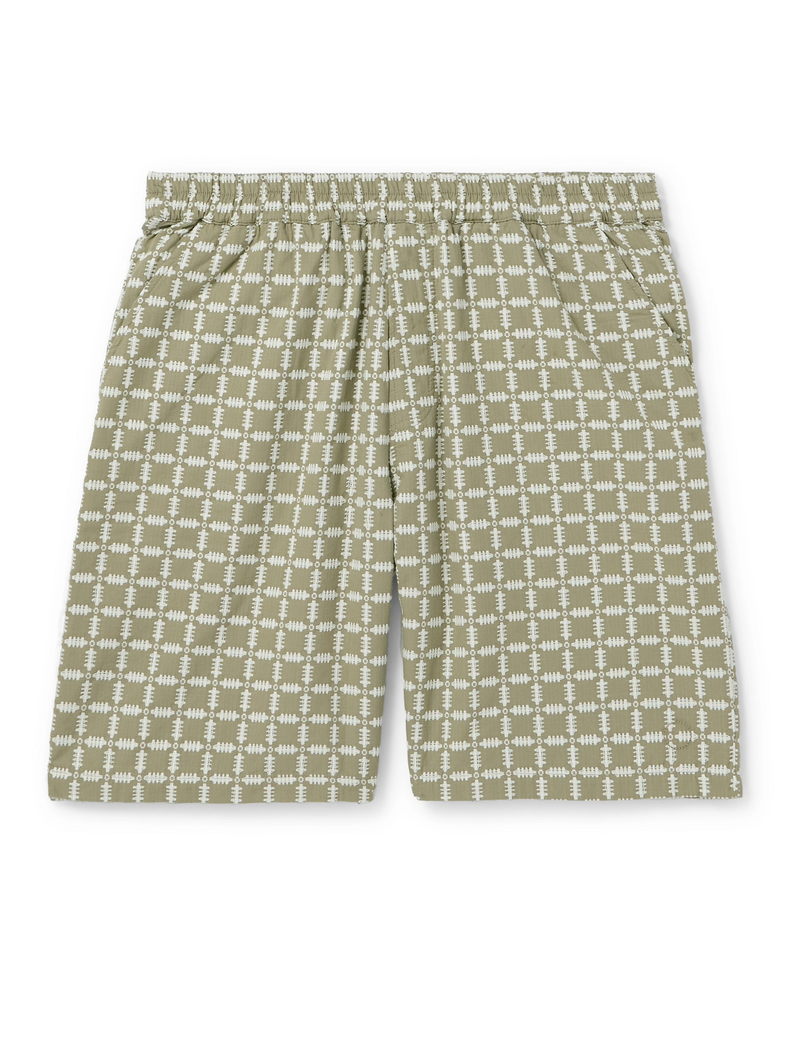 Tapestry Wide-Leg Embroidered Cotton Shorts