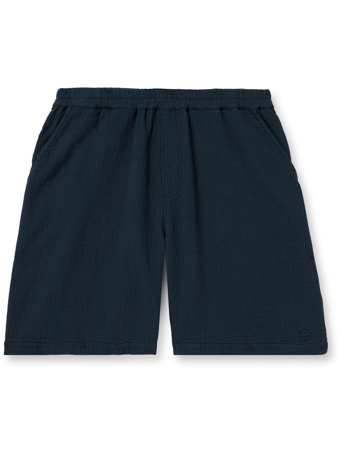 Folk - Relaxed Wide-Leg Quilted Cotton Shorts - Men - Blue - 4