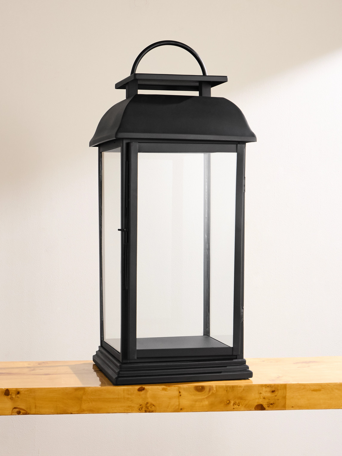 Soho Home Fulton Metal And Glass Lantern In Black