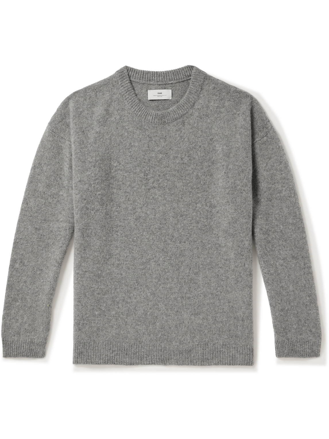 Ssam Brushed Cashmere Jumper In Grey