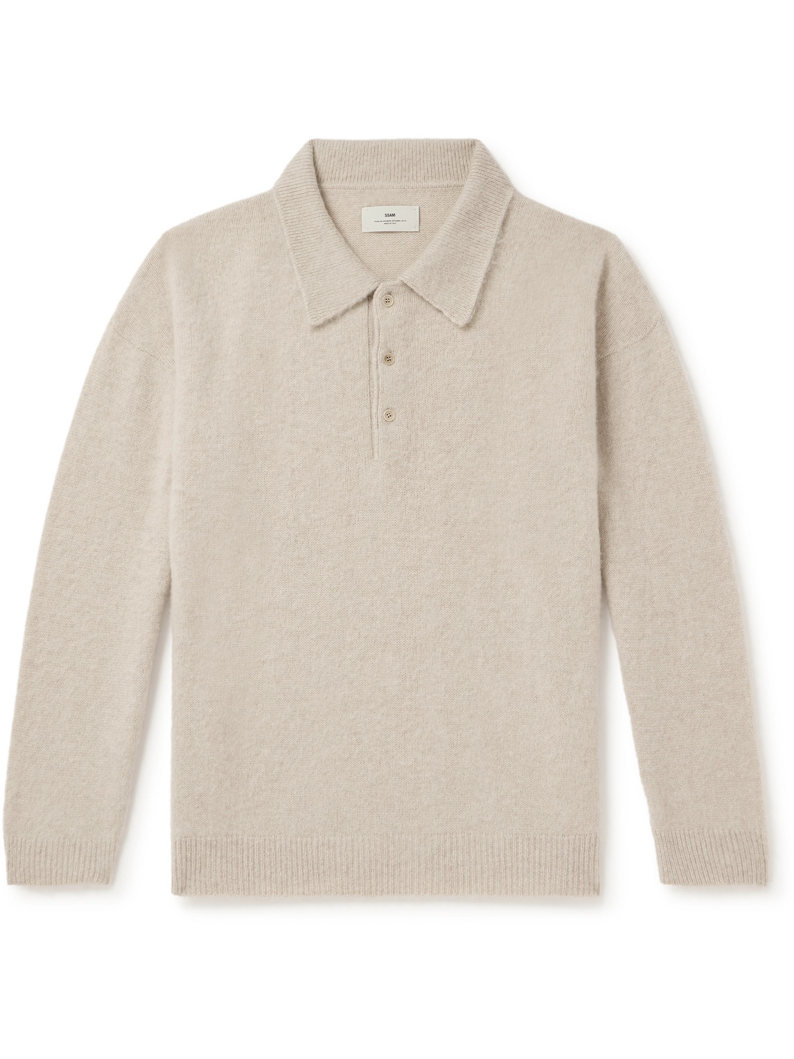 Brushed Cashmere Polo Shirt