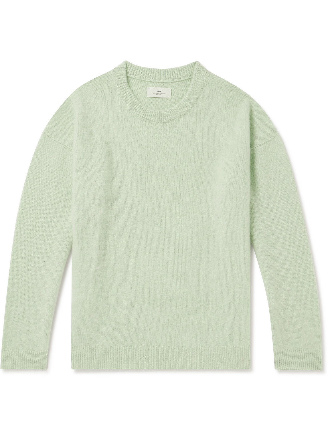 Ssam Brushed Cashmere Jumper In Green