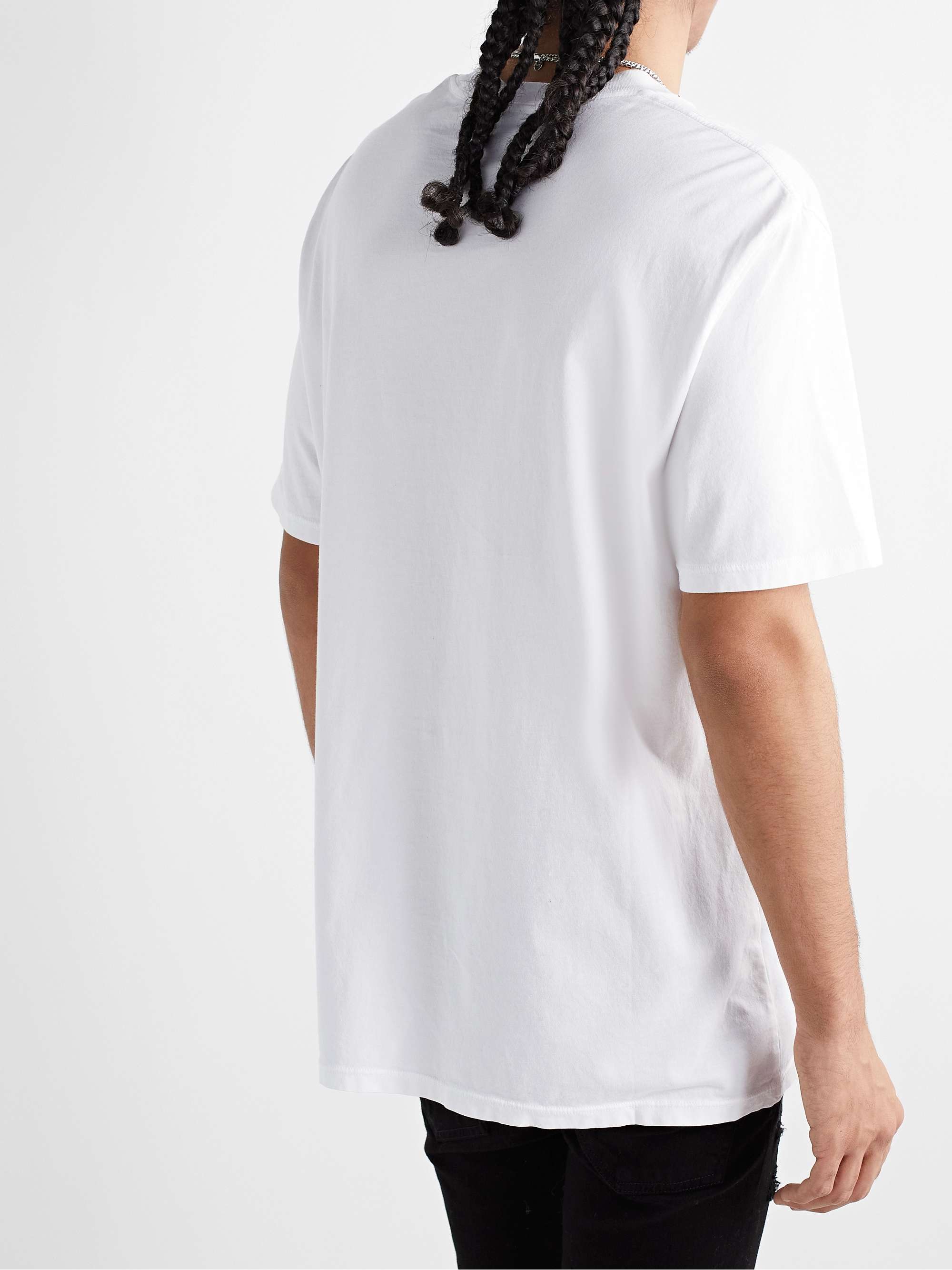 AMIRI T-shirt in jersey di cotone con logo applicato