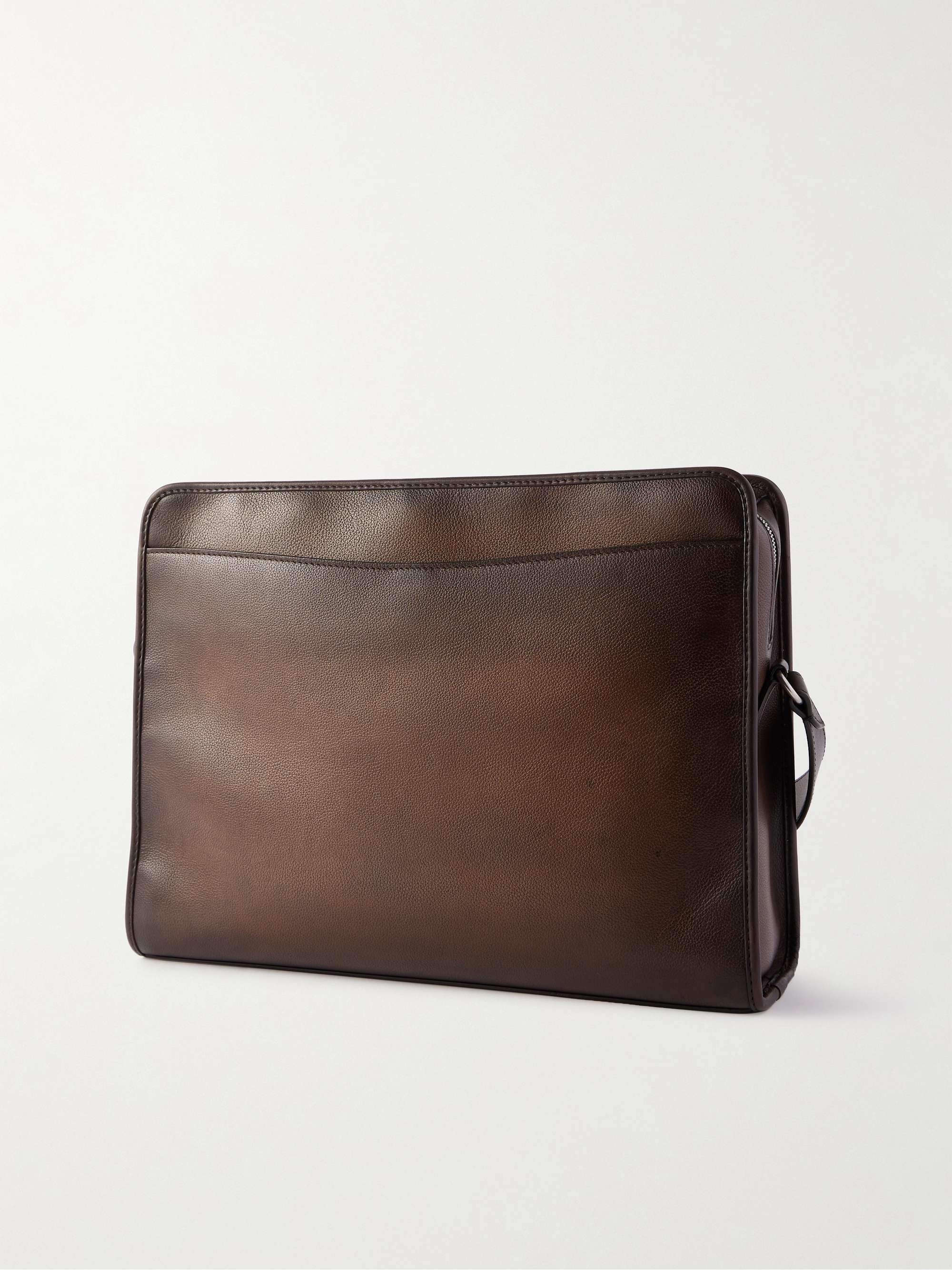 BERLUTI Journalier XL Venezia Scritto Leather Messenger Bag BERLUTI Journalier XL Venezia Scritto Leather Messenger Bag