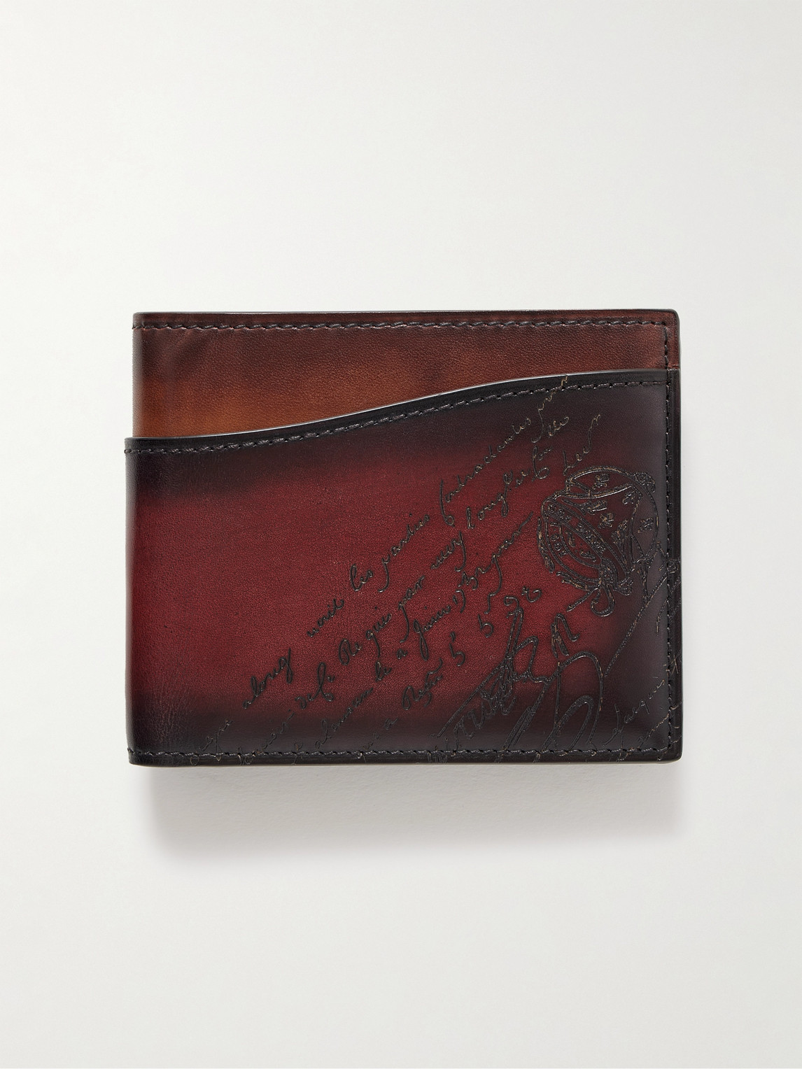 Berluti Makore Neo Scritto Venezia Leather Billfold Wallet - Men