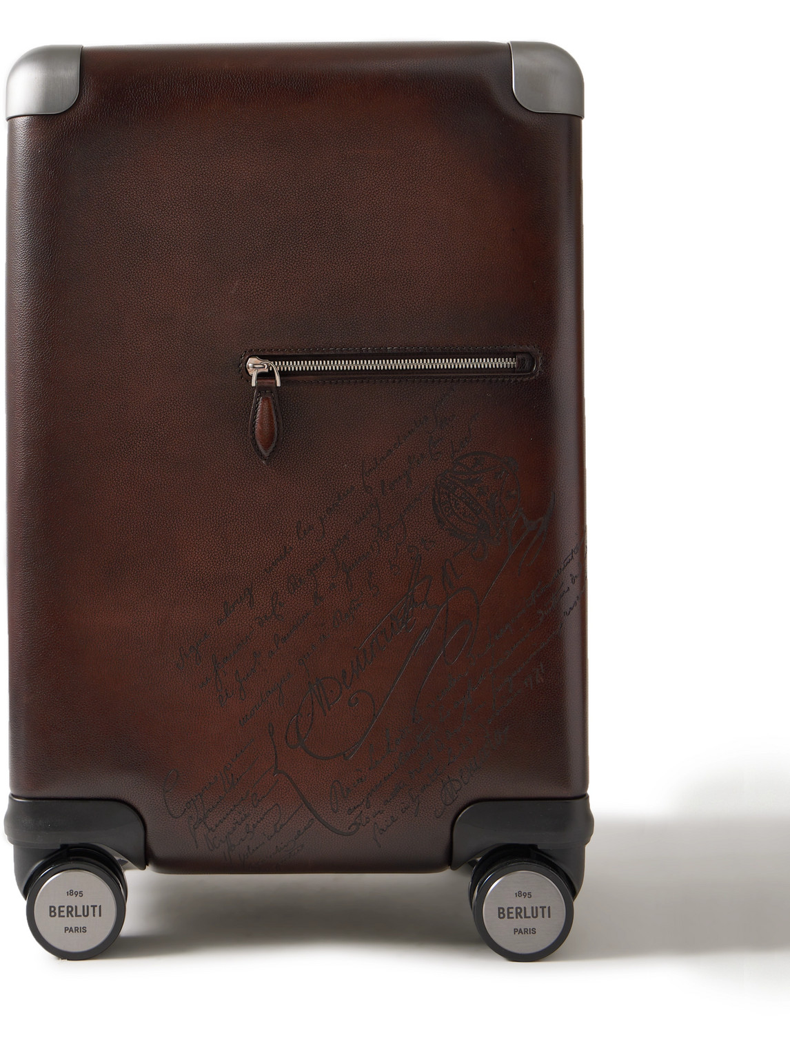 Berluti Formula 1005 Scritto Venezia Softy Leather Suitcase In Brown