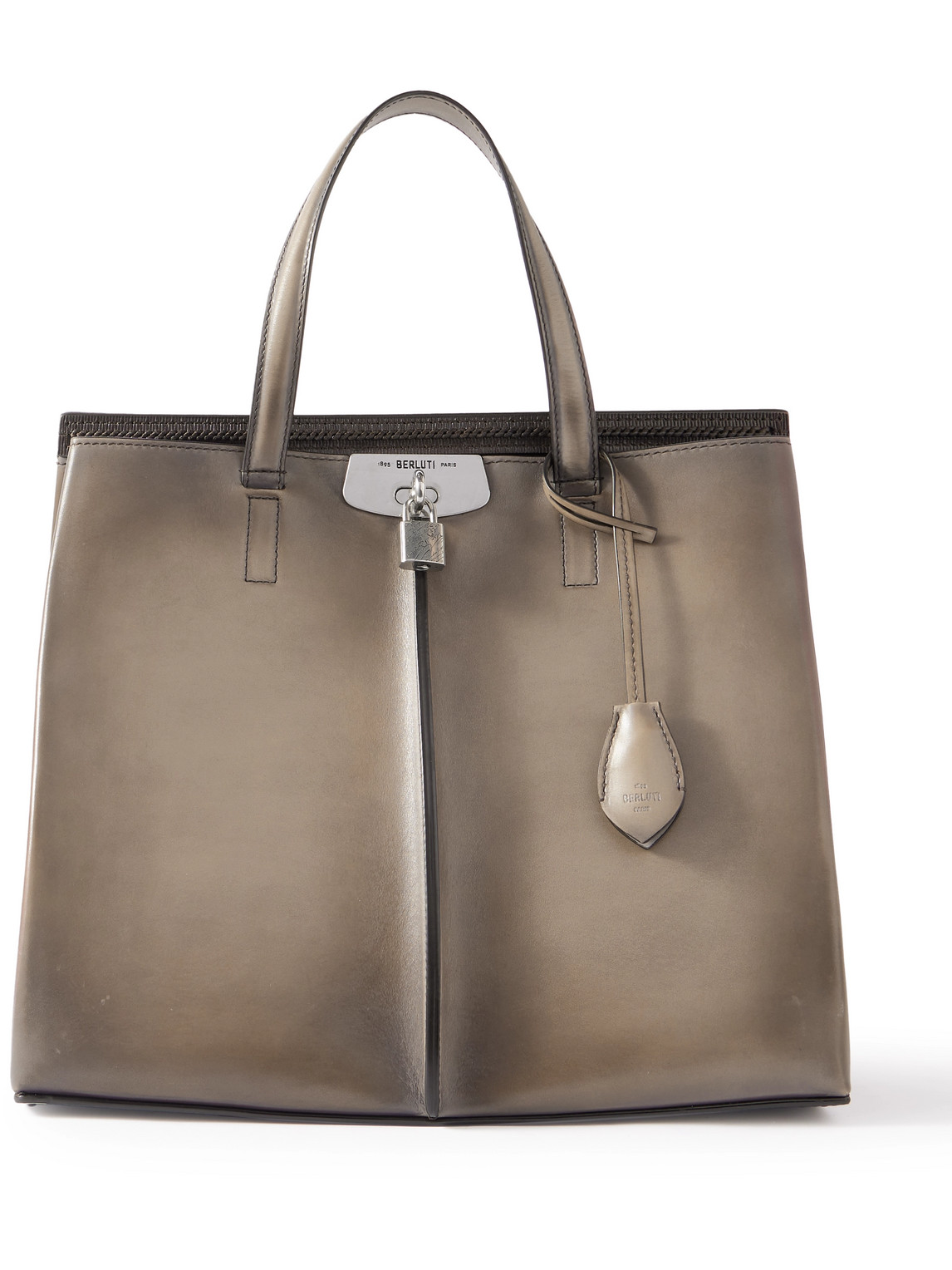 Berluti Luti 38 Venezia Leather Tote In Brown