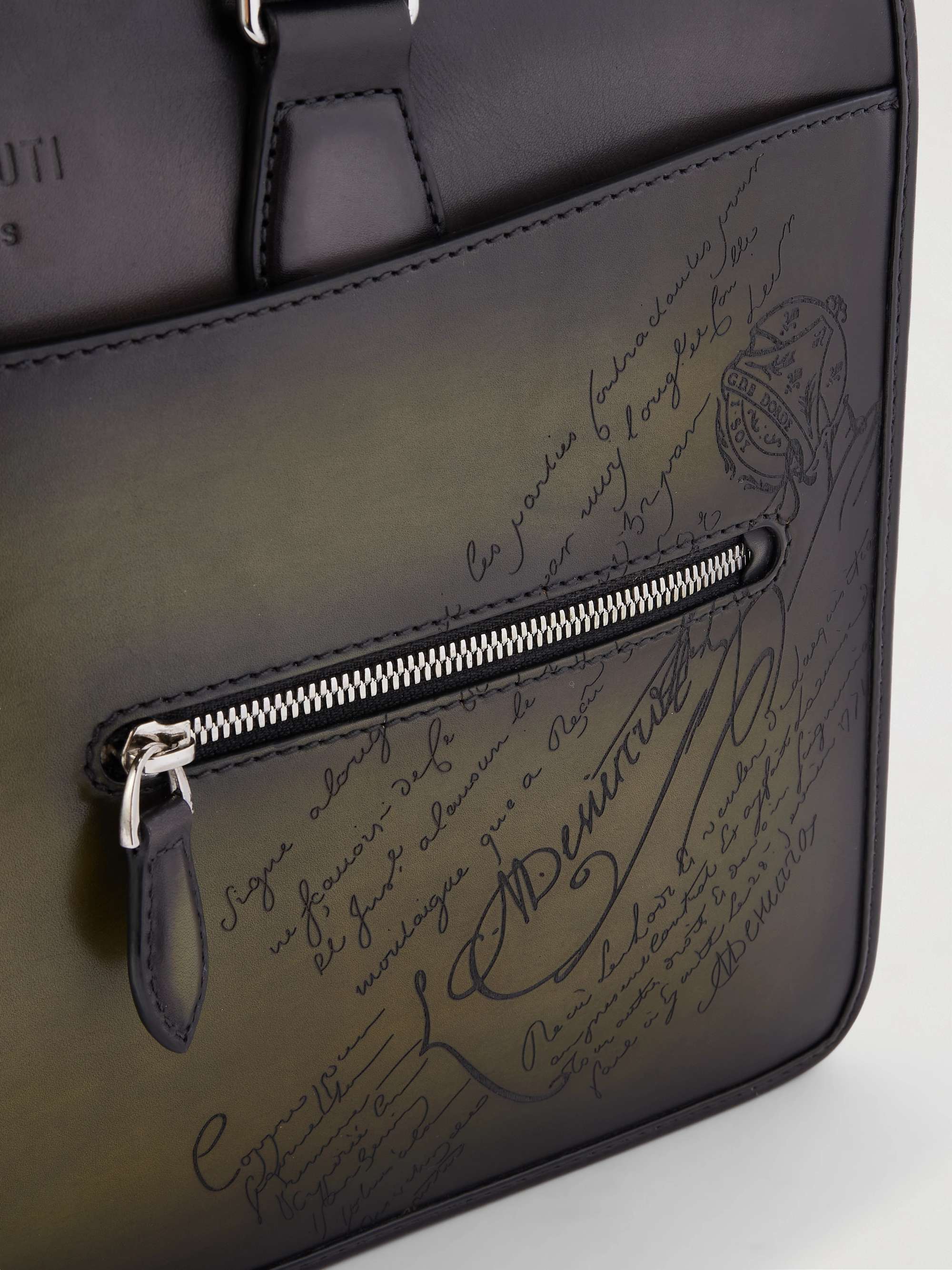 Un Jour Scritto Leather Briefcase | Berluti US