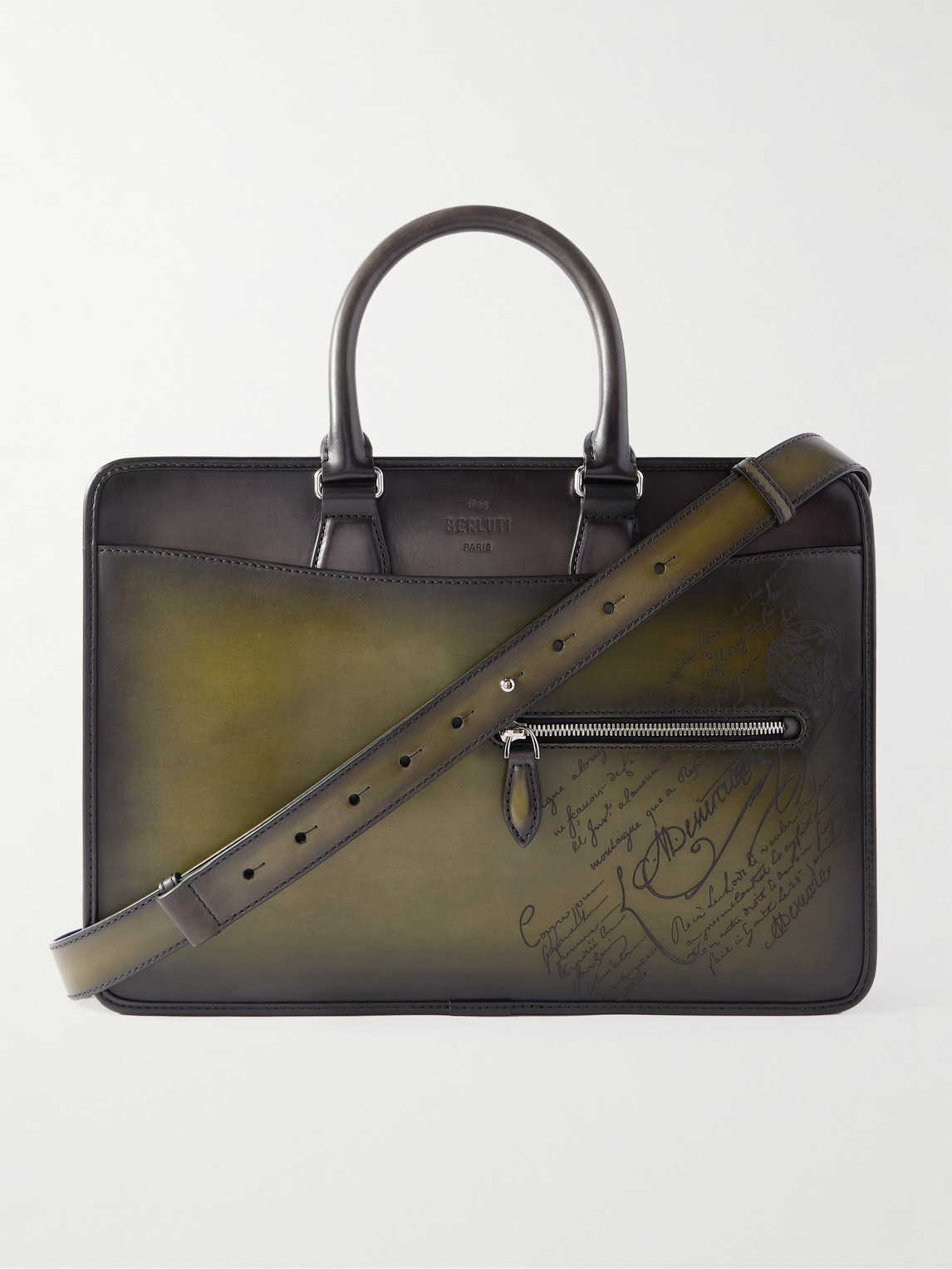 Berluti Un Jour Mini Scritto Venezia Leather Briefcase - Men