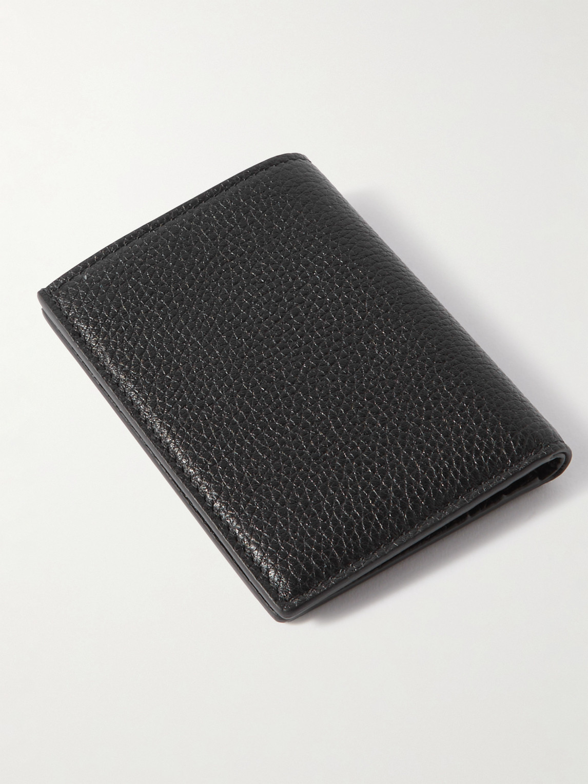 Shop Tom Ford Full-grain Leather Bifold Cardholder In Black