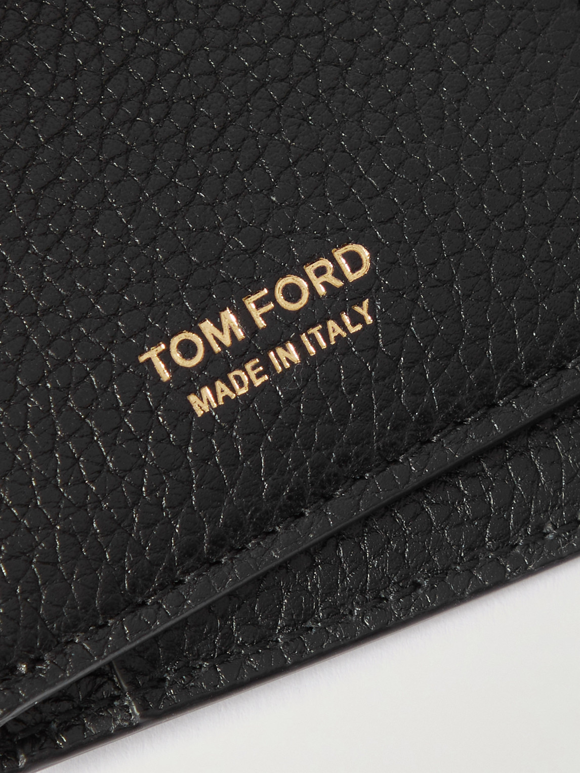 Tom Ford Full-grain Leather Bifold Cardholder In Black