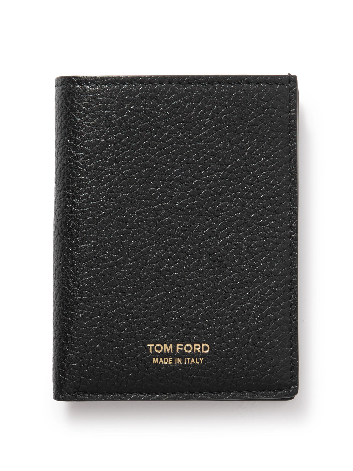 Tom Ford Full-grain Leather Bifold Cardholder In Black