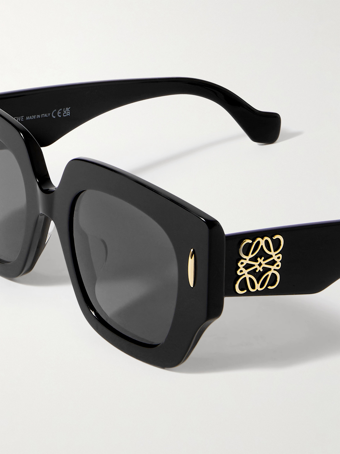 Shop Loewe Oversized Square-frame Acetate Sunglasses In Black