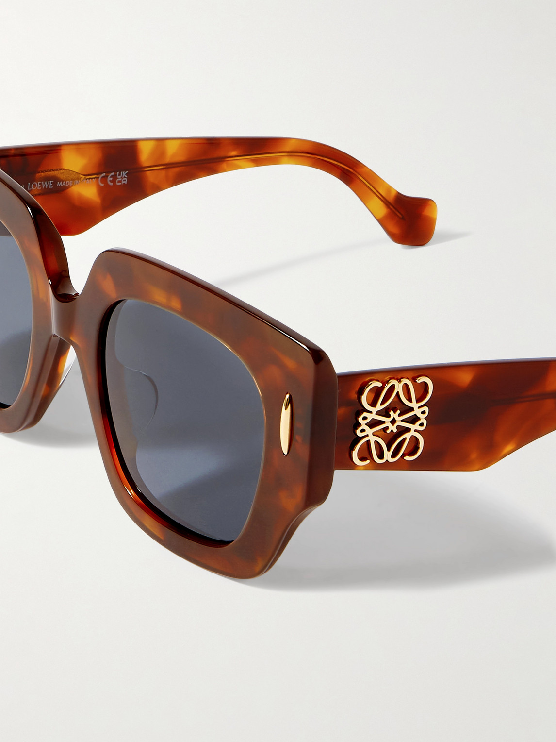 Shop Loewe Oversized Square-frame Acetate Sunglasses In Tortoiseshell