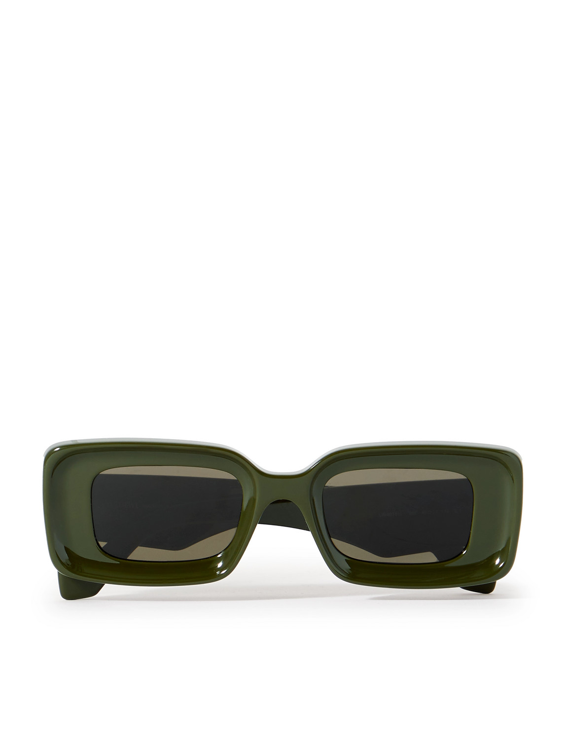 Loewe Anagram Rectangular-frame Acetate Sunglasses In Green