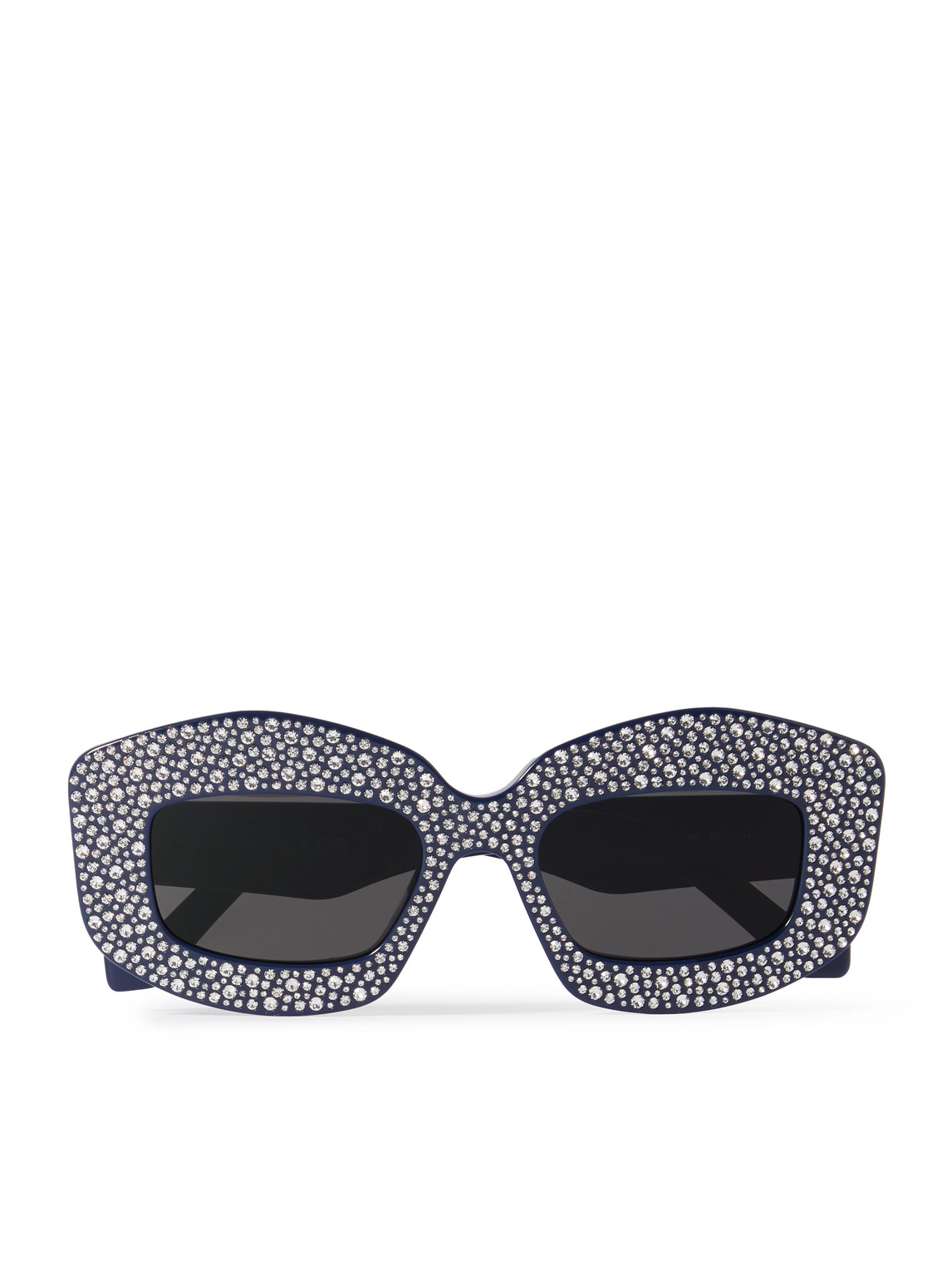 D-Frame Crystal-Embellished Acetate Sunglasses