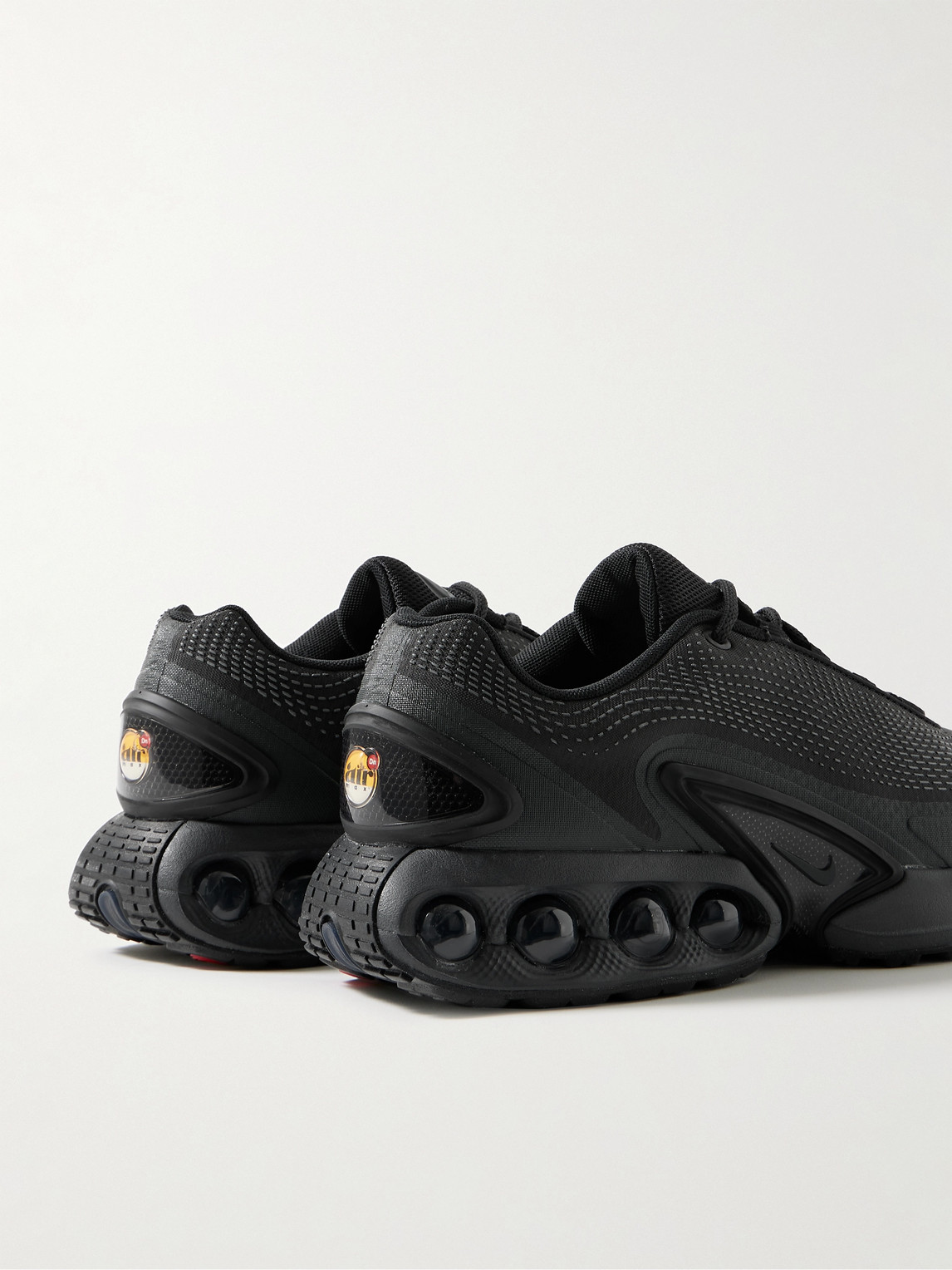 Shop Nike Air Max Dn Rubber-trimmed Mesh Sneakers In Black