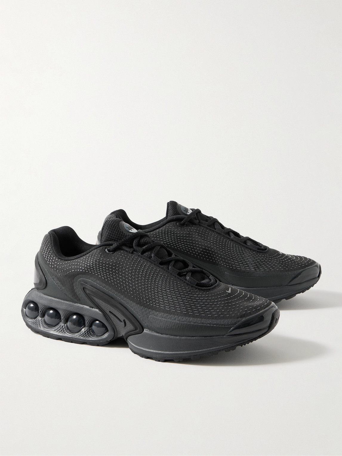 Shop Nike Air Max Dn Rubber-trimmed Mesh Sneakers In Black