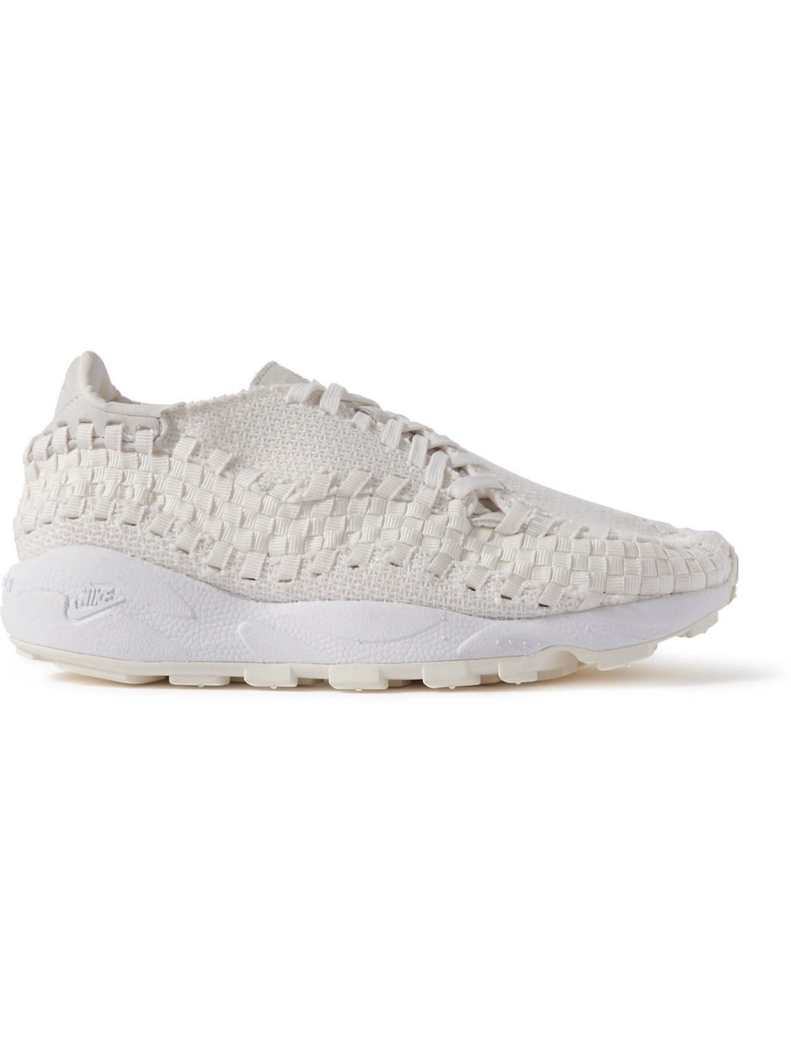 Nike - Air Footscape Suede-Trimmed Woven Webbing and Mesh Sneakers - Men - White - US 8.5