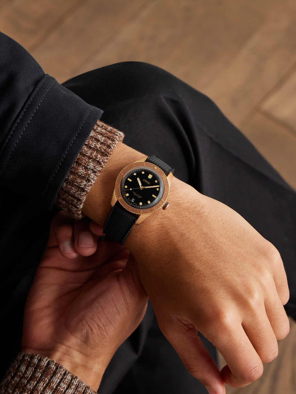 Divers-Sixty Five Automatic Bronze Watch, Ref. 01 733 7771 3154-07 4 19 18BR — 2