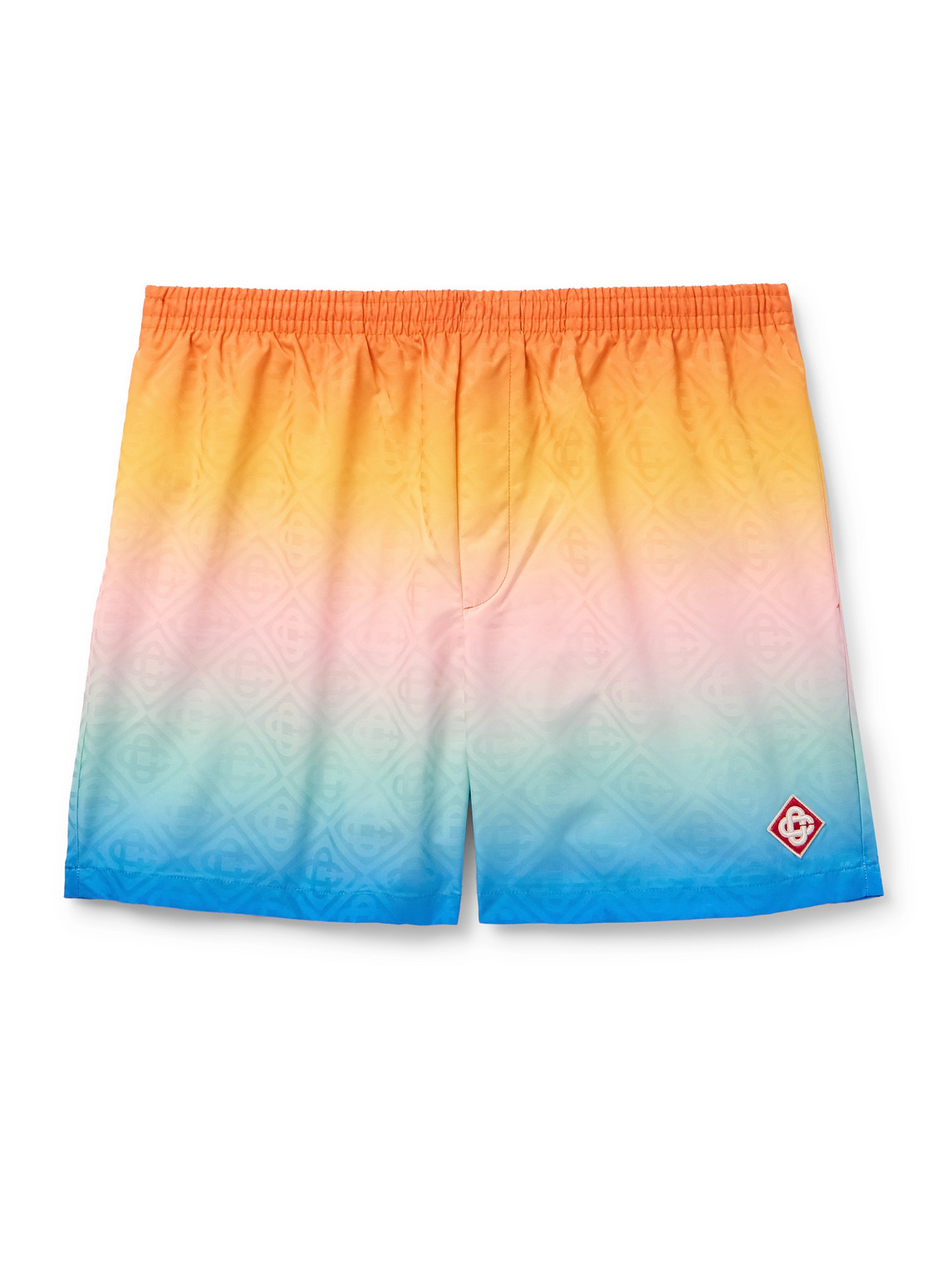 Casablanca - Straight-Leg Mid-Length Dégradé Swim Shorts - Men - Orange - XL